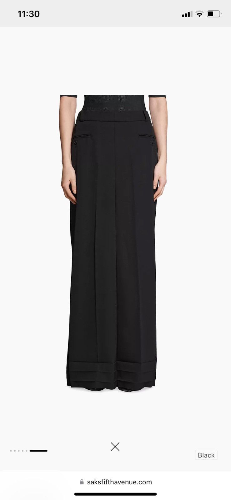 Balenciaga Balenciaga Slit Tailored Wool Midi Skirt Size 26" / US 2 / IT 38 - 1 Thumbnail