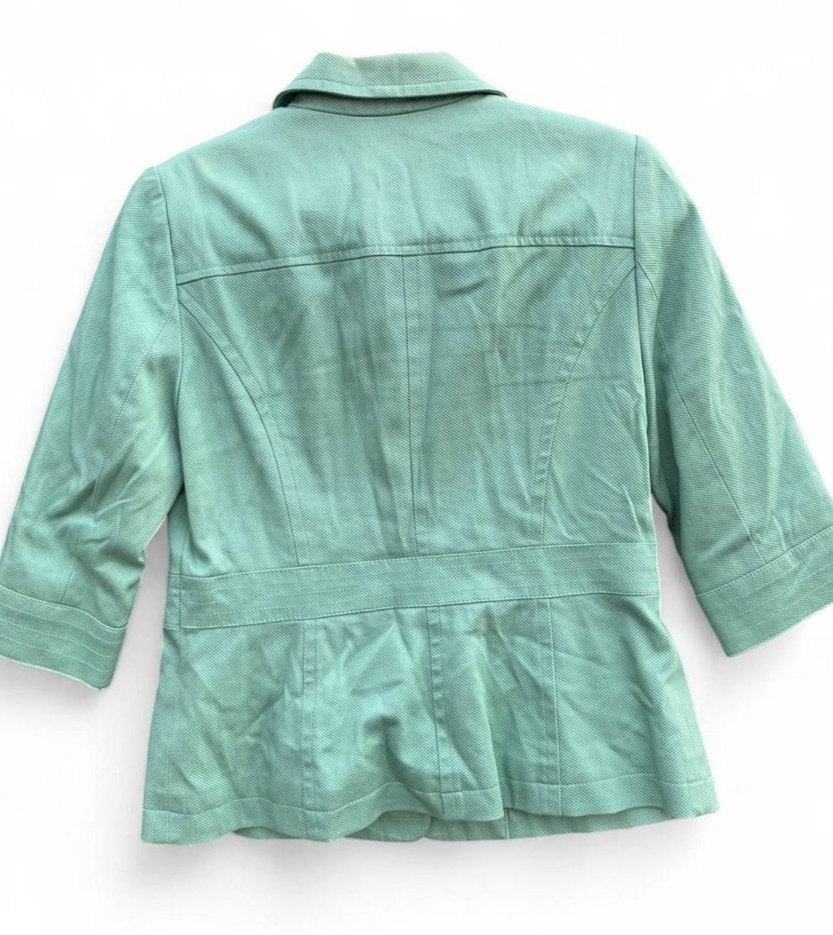 Vintage East 5th Mint Green Button Blazer Jacket 3/4 Sleeve Size S / US 4 / IT 40 - 3 Thumbnail