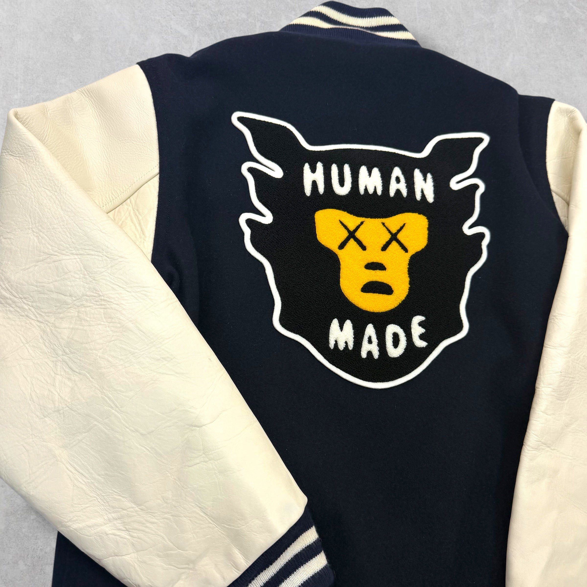 Human Made Human Made x Kaws Navy Varsity Jacket M Size US M / EU 48-50 / 2 - 4 Thumbnail