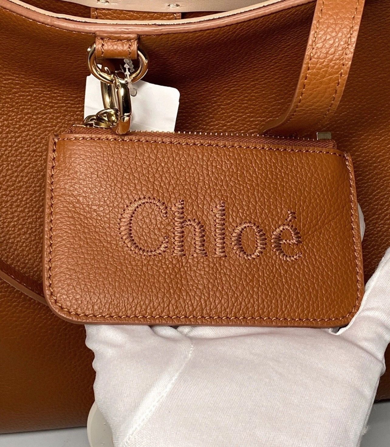 Chloe Chloe Sense Large Tote Bag in Grained Leather Size ONE SIZE - 7 Thumbnail