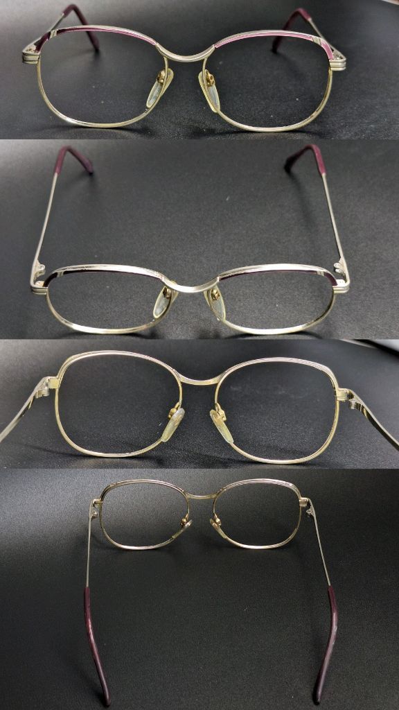 Other 90s Japan Vintage Embossing Purple Browline Glasses Frame Size ONE SIZE - 7 Thumbnail