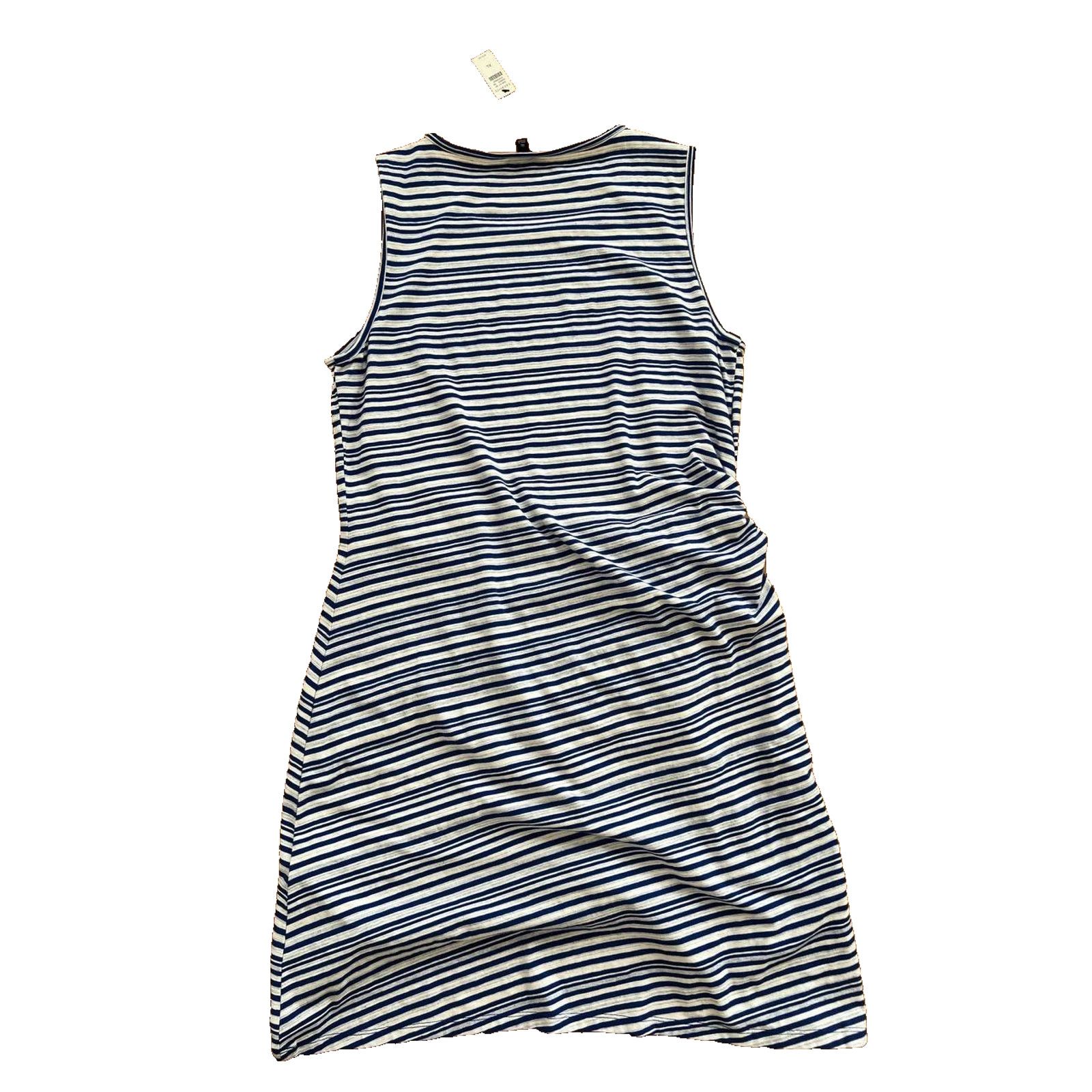 Robert Talbott Talbots Blue Sleeveles Tank Dress Side Tie Cotton XL A000911 Size XL / US 12-14 / IT 48-50 - 8 Thumbnail