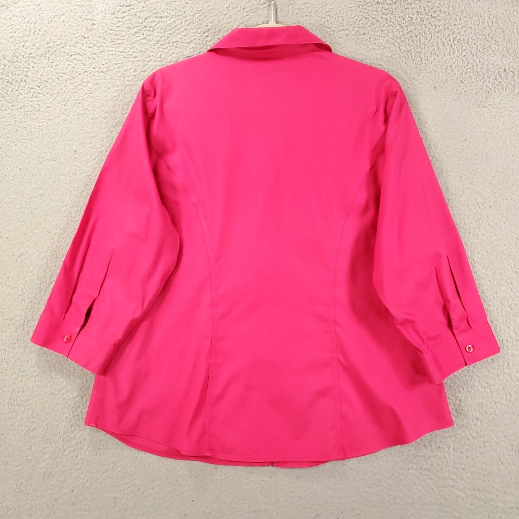 Vintage Chico's Brand Blouse Women's Chicos Button Up 2 Pink Long Sleeve 100% Cotton Classic/Fitted Non-Iron Wrinkle Resistant Regular L Shirt/Top Size L / US 10 / IT 46 - 7 Thumbnail