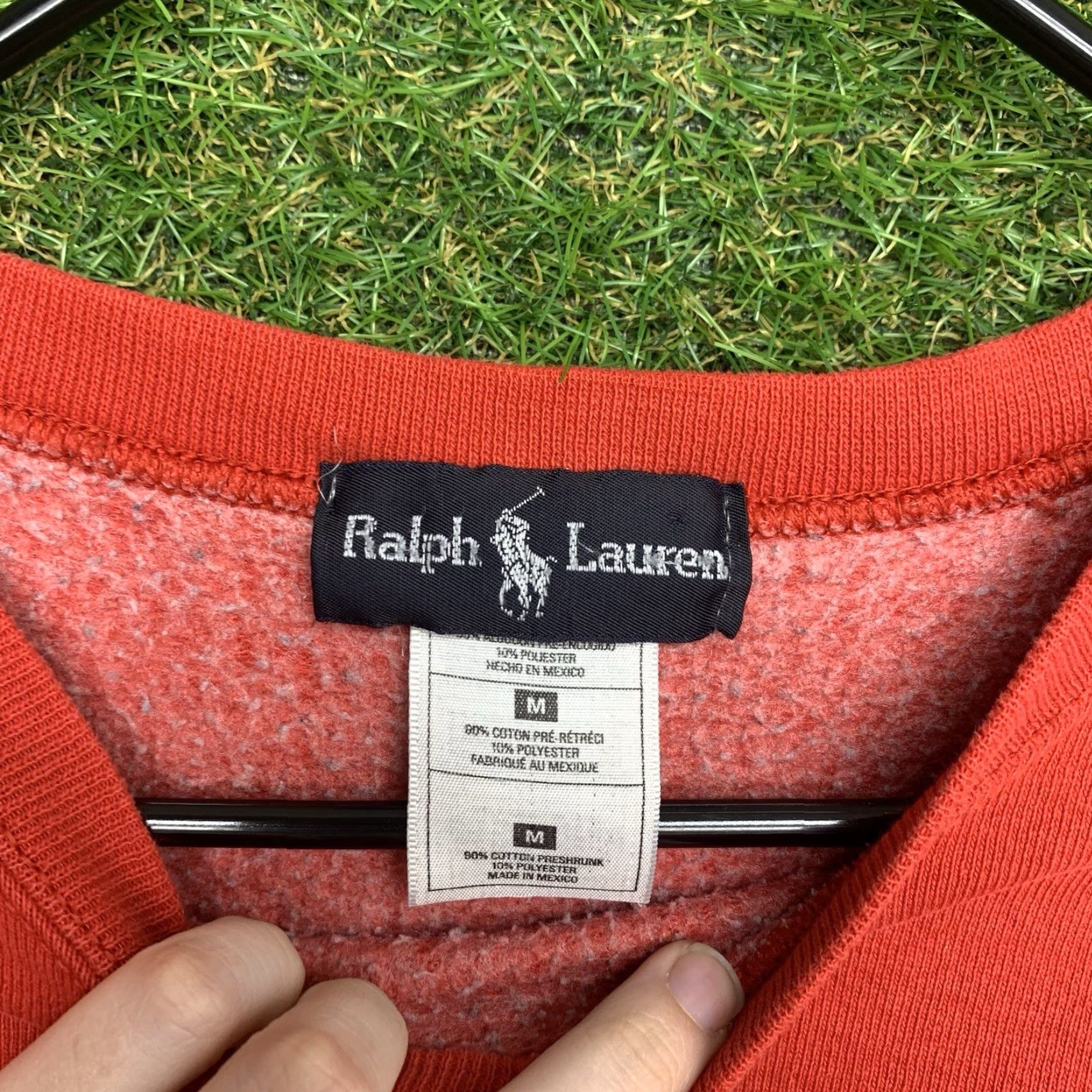 Polo Ralph Lauren VINTAGE Polo Ralph Lauren Sweatshirt Mens M Red Pony Crewneck 90s Y2K Heavyweight Cotton Polyester Embroidered Size US M / EU 48-50 / 2 - 6 Thumbnail