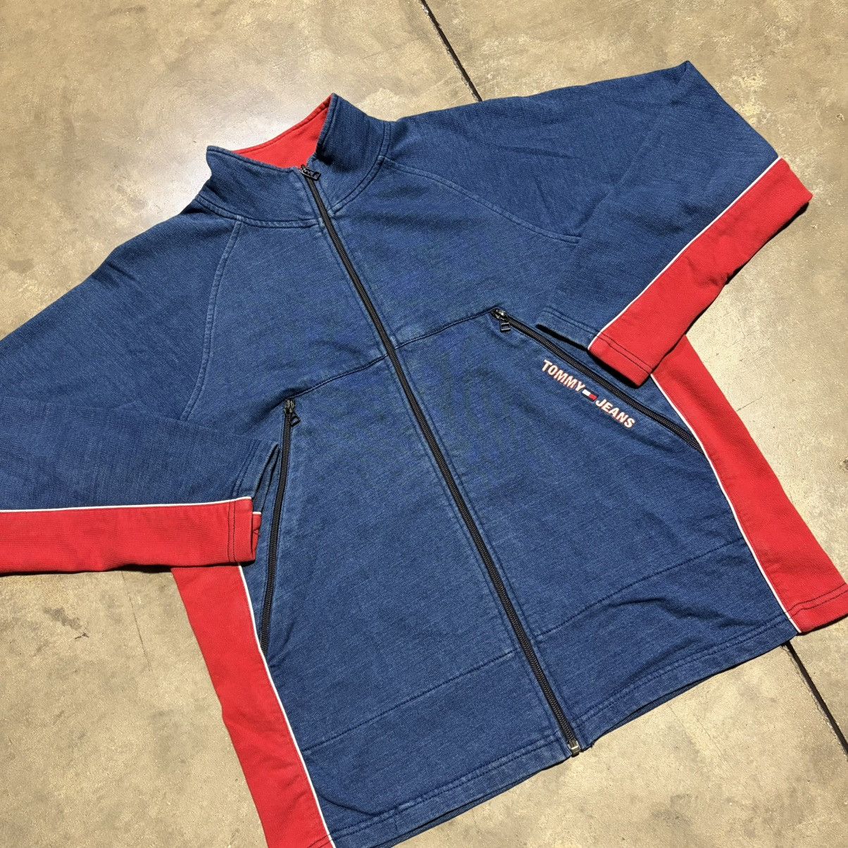 Tommy Jeans Vintage Tommy Jeans Hilfiger Denim Track Jacket Zip Up Y2K Size US M / EU 48-50 / 2 - 2 Thumbnail