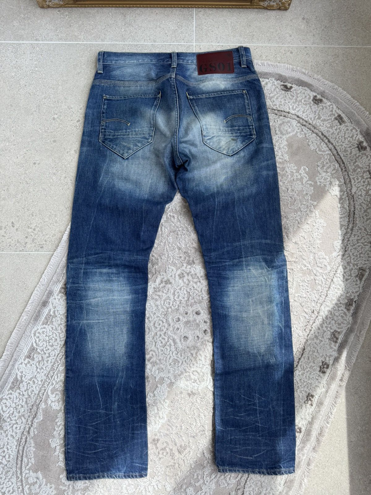 G-Star G-Star Raw GS01 Denim Jeans – Slim/Straight Fit Indigo Wash Size US 33 - 3 Thumbnail