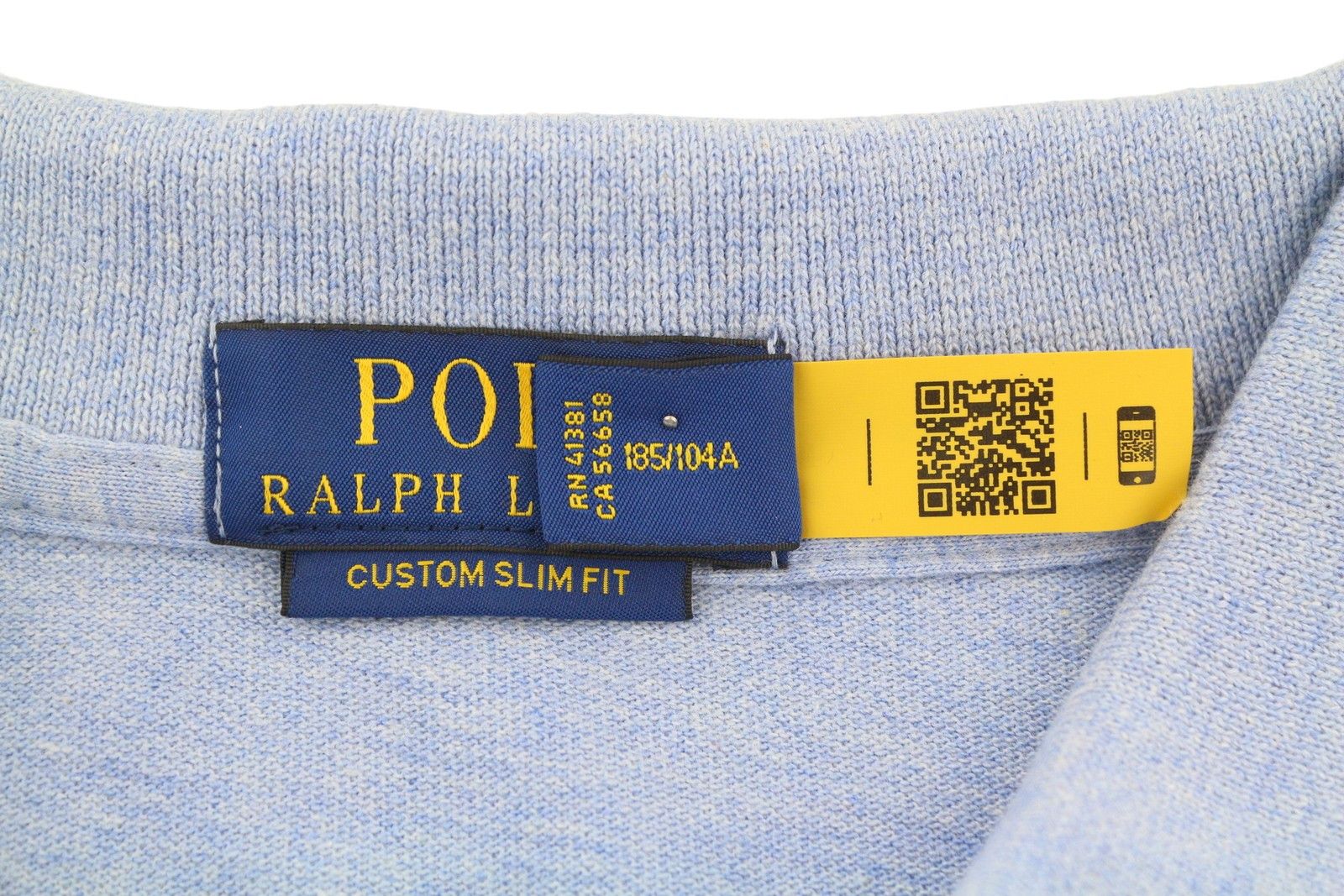 Ralph Lauren CUSTOM SLIM FIT XL Blue Melange Embroidered 87899 Size US XL / EU 56 / 4 - 8 Thumbnail