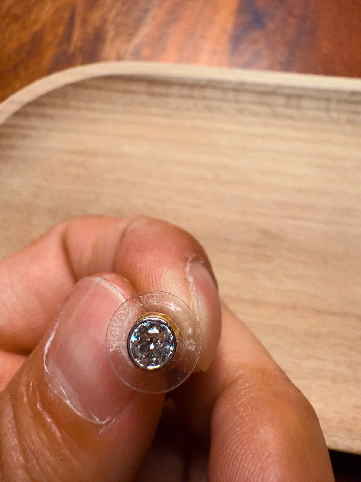 Other Single Silver Stud Earring with Clear Crystal – Simple Size ONE SIZE - 1 Thumbnail