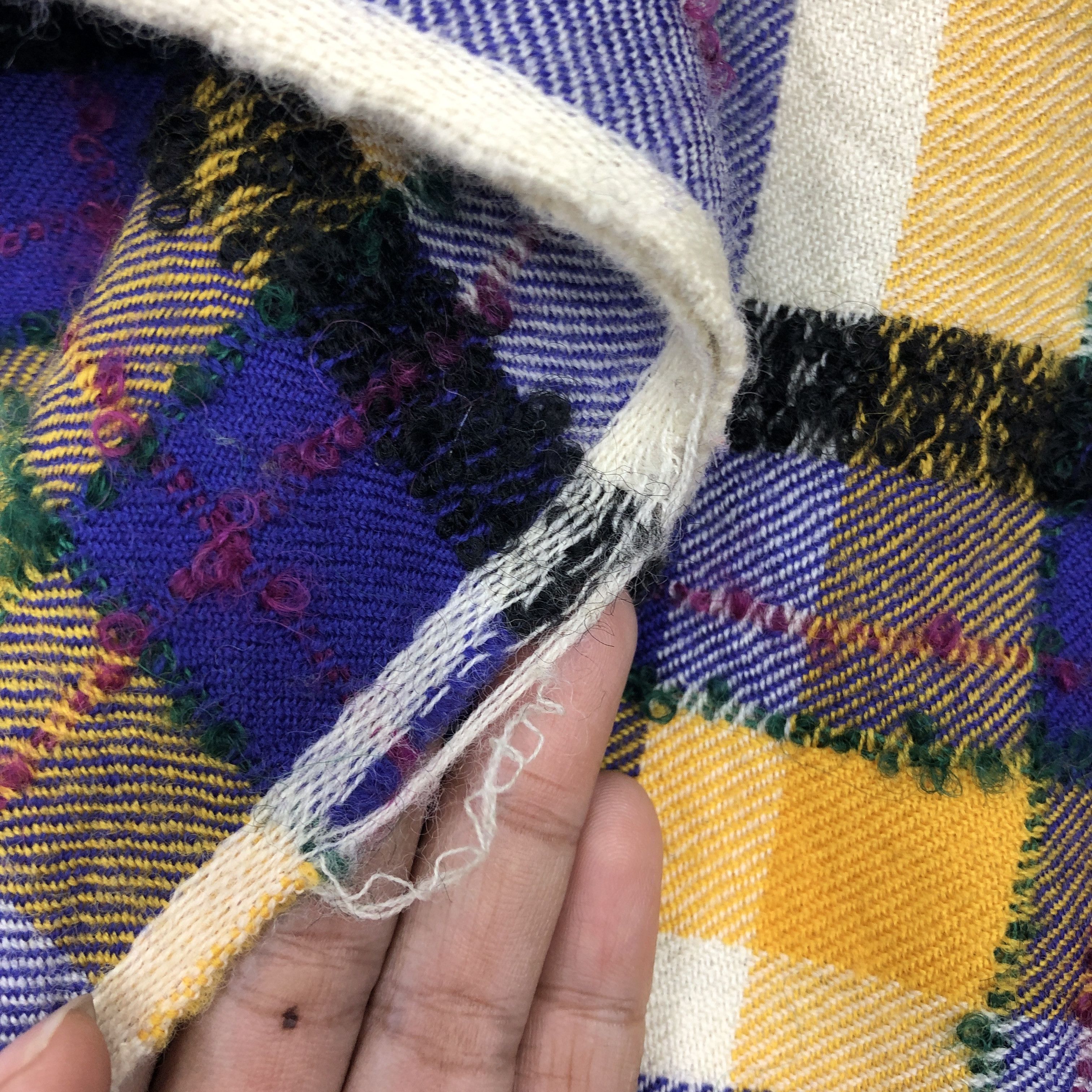 Japanese Brand Vintage Kenzo Scarf Muffler Wool Plaid Scarves Size ONE SIZE - 8 Thumbnail