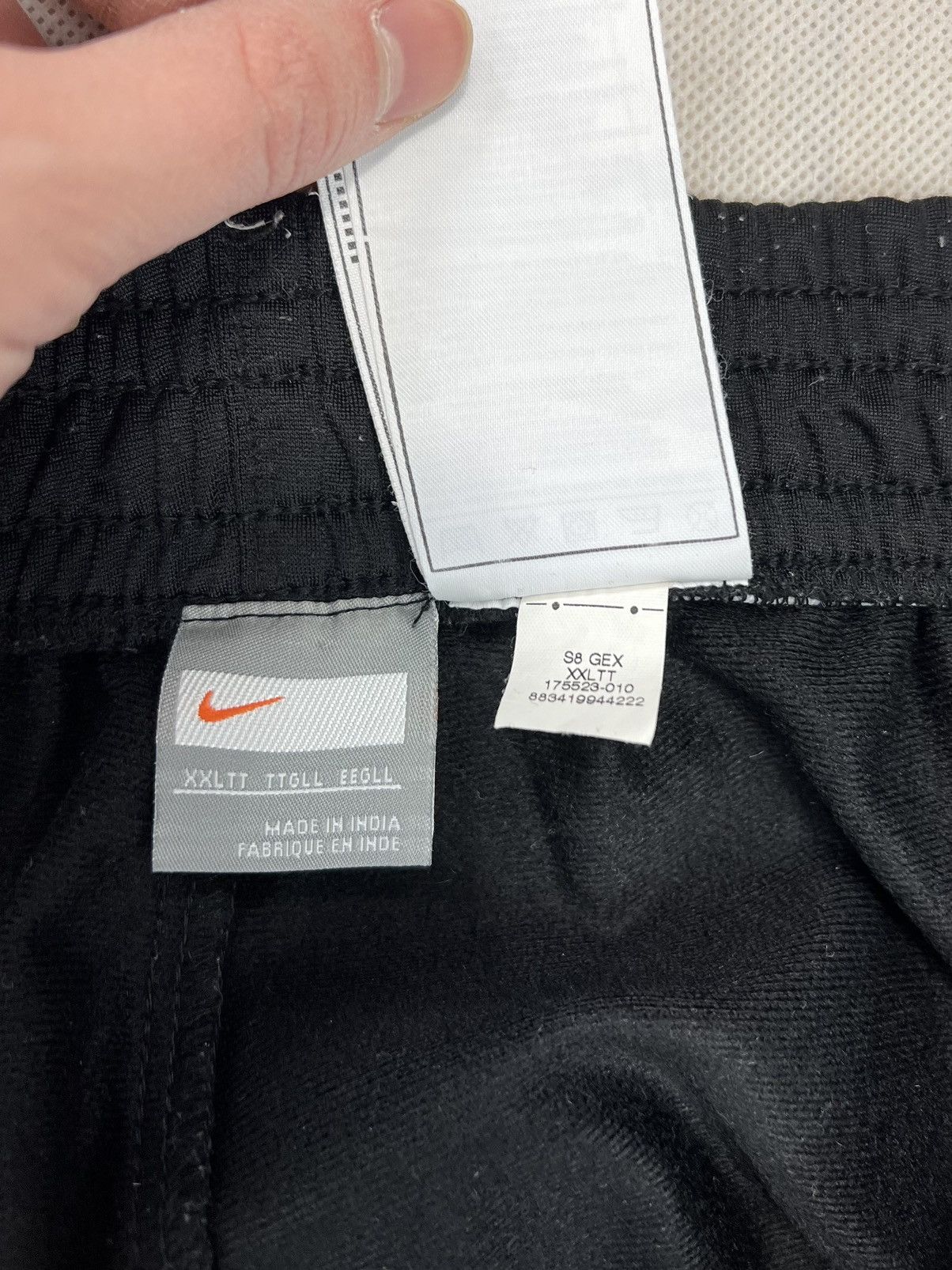 Nike × Vintage Baggy Wide Pants Nike Swoosh Vintage Black Size US 38 / EU 54 - 5 Thumbnail