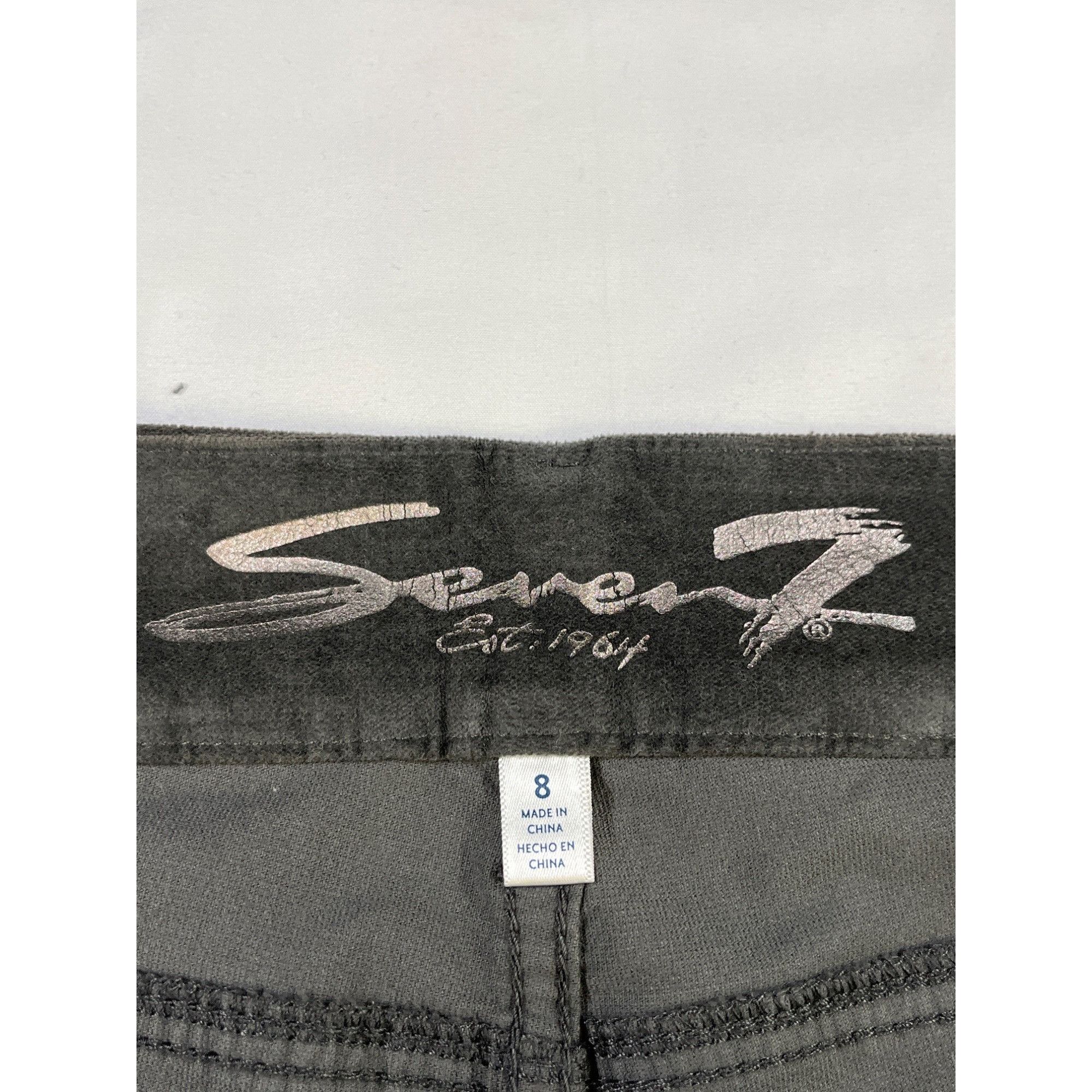 Seven 7 Seven 7 Women's Grey High Rise Velvet Pants/Skinny Size 8 SK Size 30" / US 8 / IT 44 - 6 Thumbnail