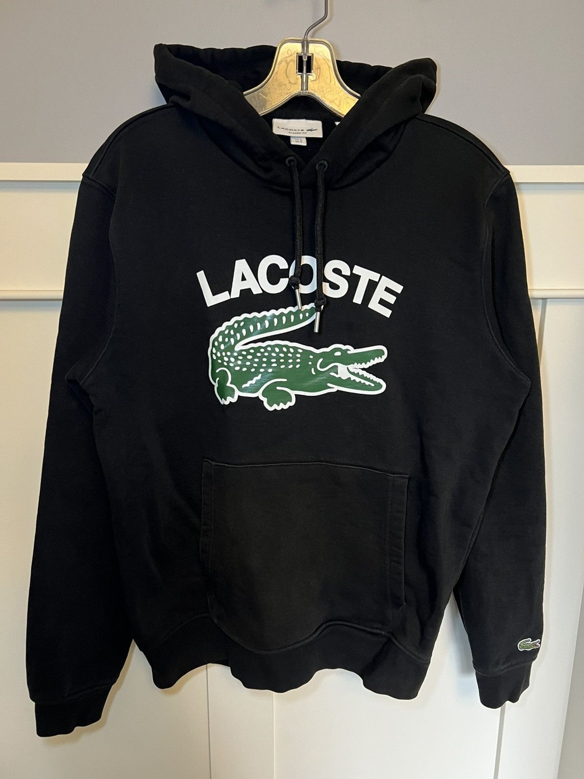 Lacoste Lacoste classic fit big logo print pullover hoodie Size US XL / EU 56 / 4 - 1 Thumbnail