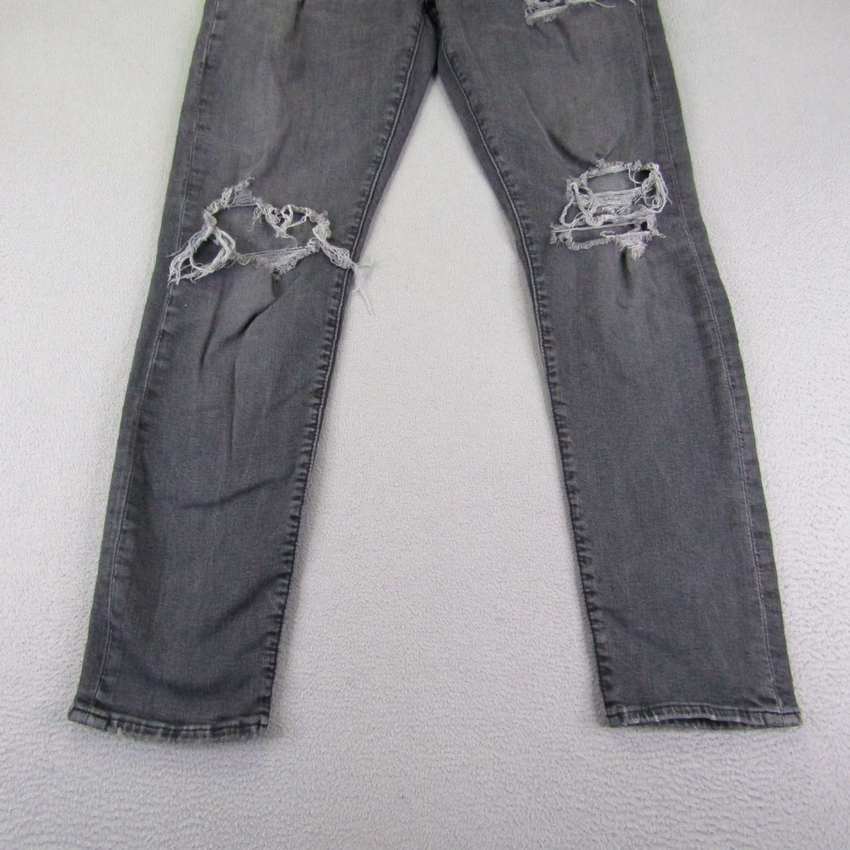 Levi's Levi's Jeans Mens 33x32 Gray Denim 502 Slim Tapered Distressed Flex Classic Outdoor Mens Size US 33 - 3 Thumbnail