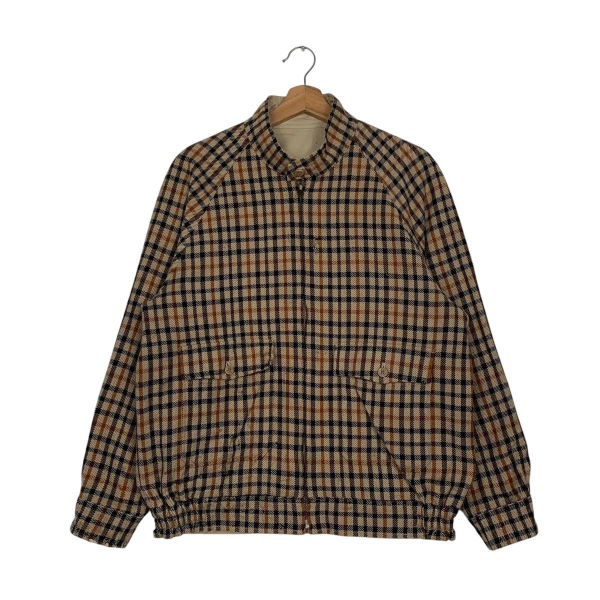 DAKS Daks England Checkered Wool Reversible Bomber Size US M / EU 48-50 / 2 - 14 Thumbnail