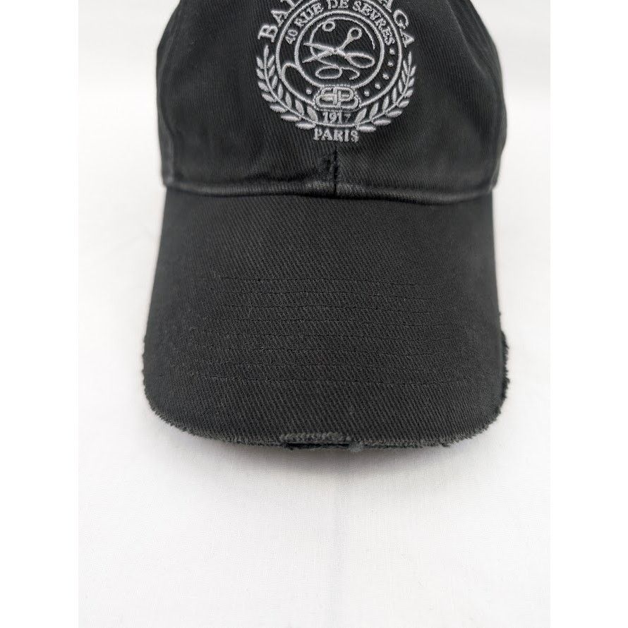 Balenciaga o1rshd1 Size: S / Embroidered Scissors Hat / Cap in Black Size ONE SIZE - 5 Thumbnail