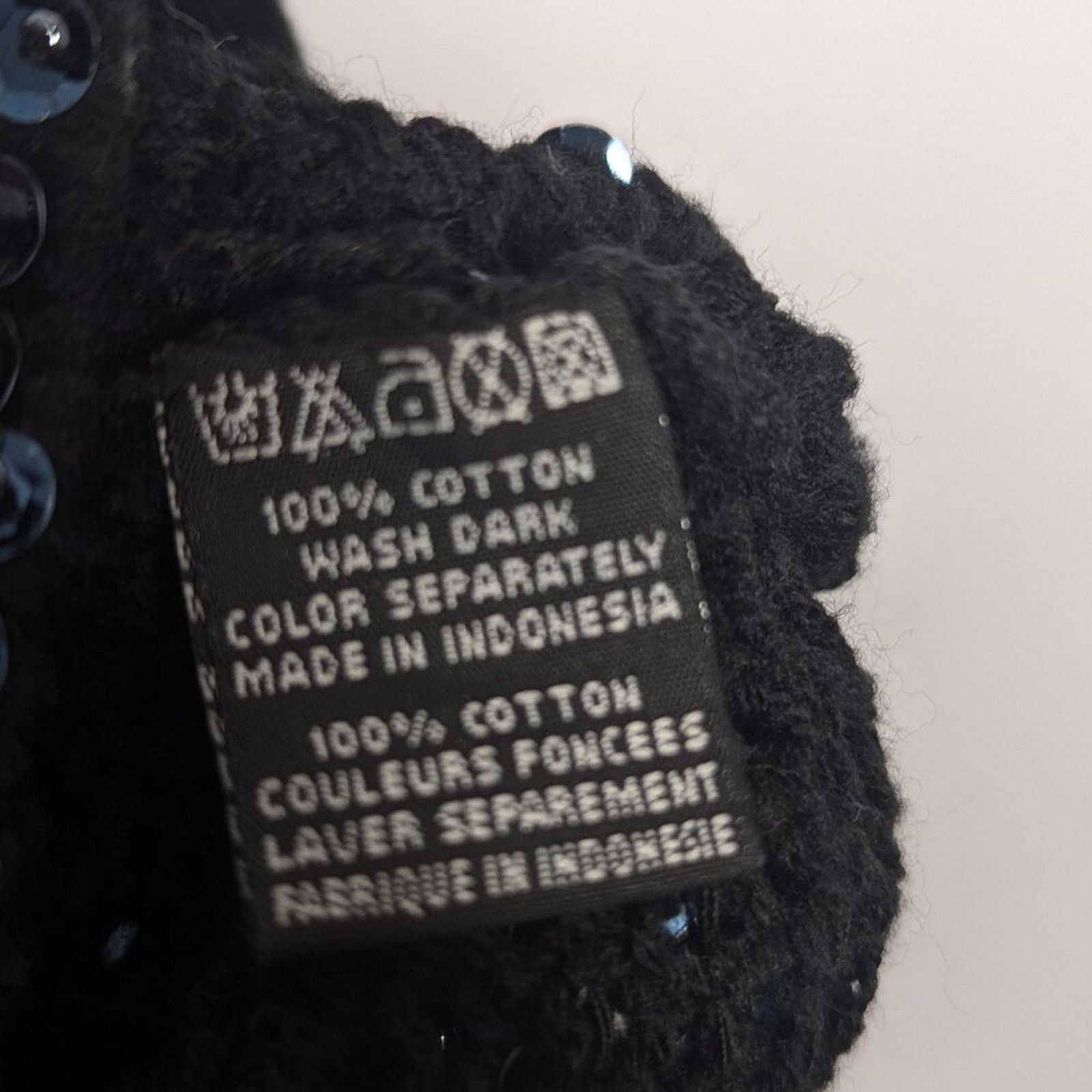 Other Religion Black Open Knit Crochet Sweater Iridescent Sequins Size S / US 4 / IT 40 - 8 Thumbnail
