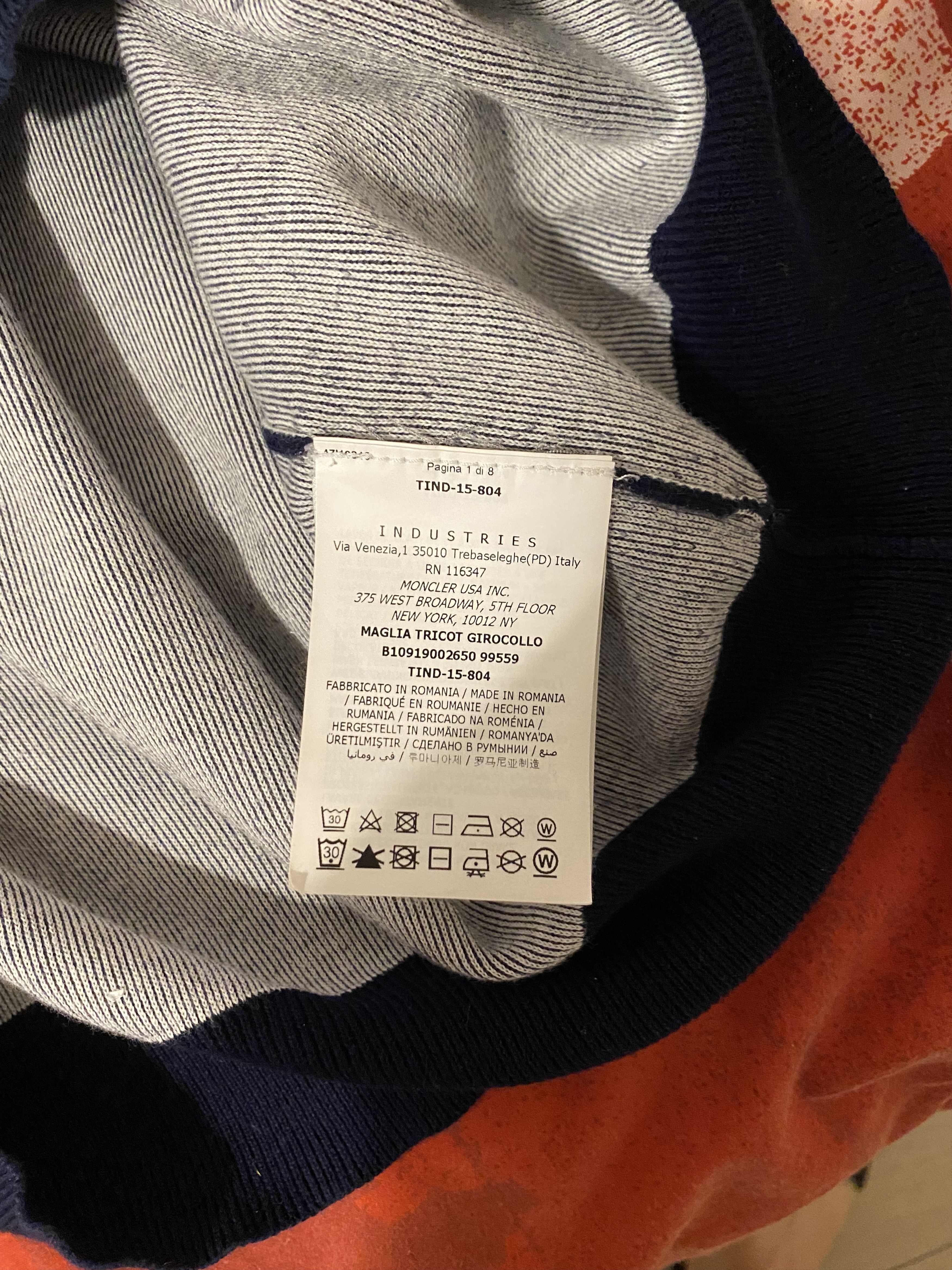 Moncler × Moncler Gamme Bleu × Vintage Moncler Sweatshirt Blue with White stripes Size US S / EU 44-46 / 1 - 6 Thumbnail