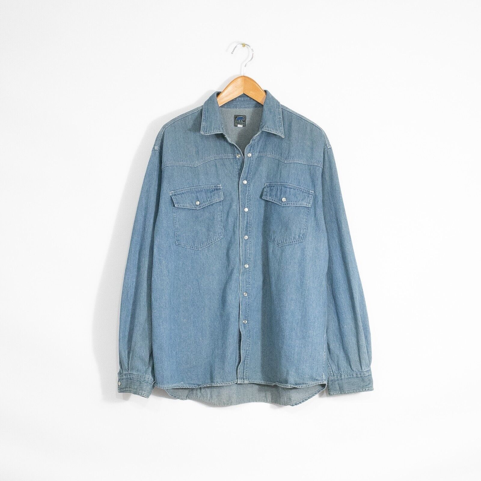 Vintage Vintage Pearl Snap Denim Button Up Shirt XL - Long Sleeve Size US XL / EU 56 / 4 - 1 Thumbnail