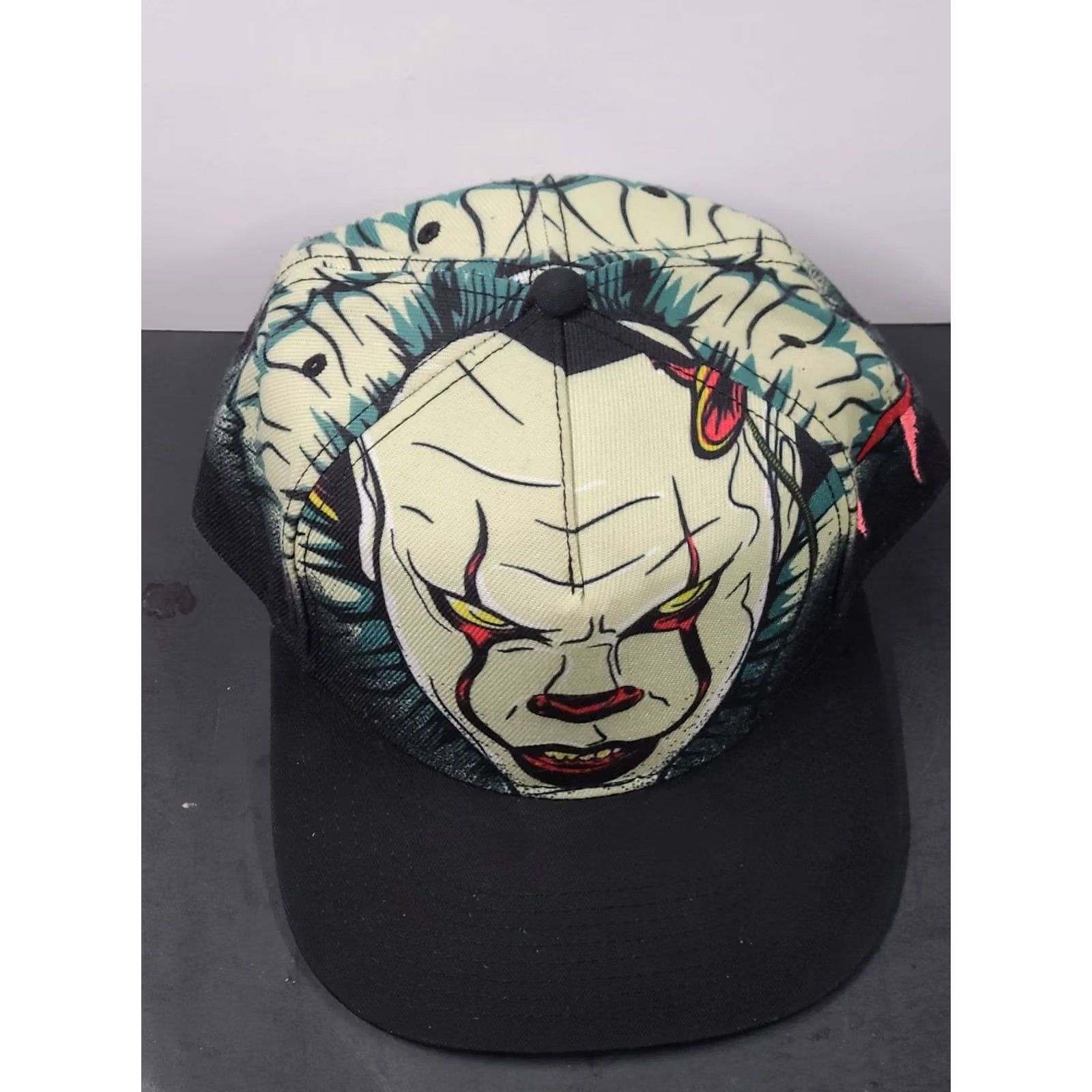 Bally Nike Movie IT Killer Clown Pennywise Ball Cap Hat Graphic Adjustable Snapback King Unisex Adults Cotton Multicolor 90s Theme Mens Girls Womens Ladies Size ONE SIZE - 3 Thumbnail