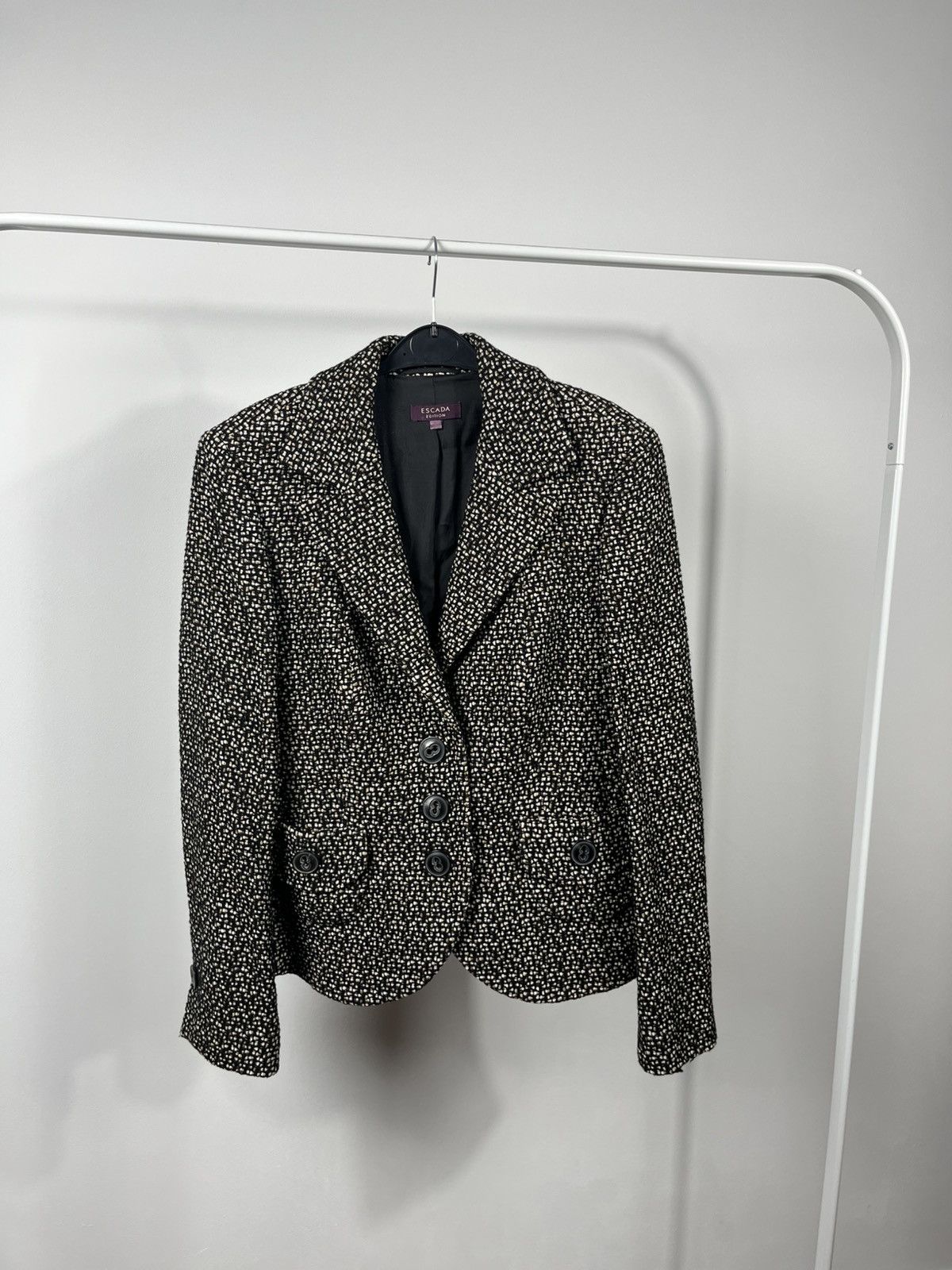 Escada Escada Edition Women’s Tweed Wool Blazer Black White Size 40 Size M / US 6-8 / IT 42-44 - 5 Thumbnail