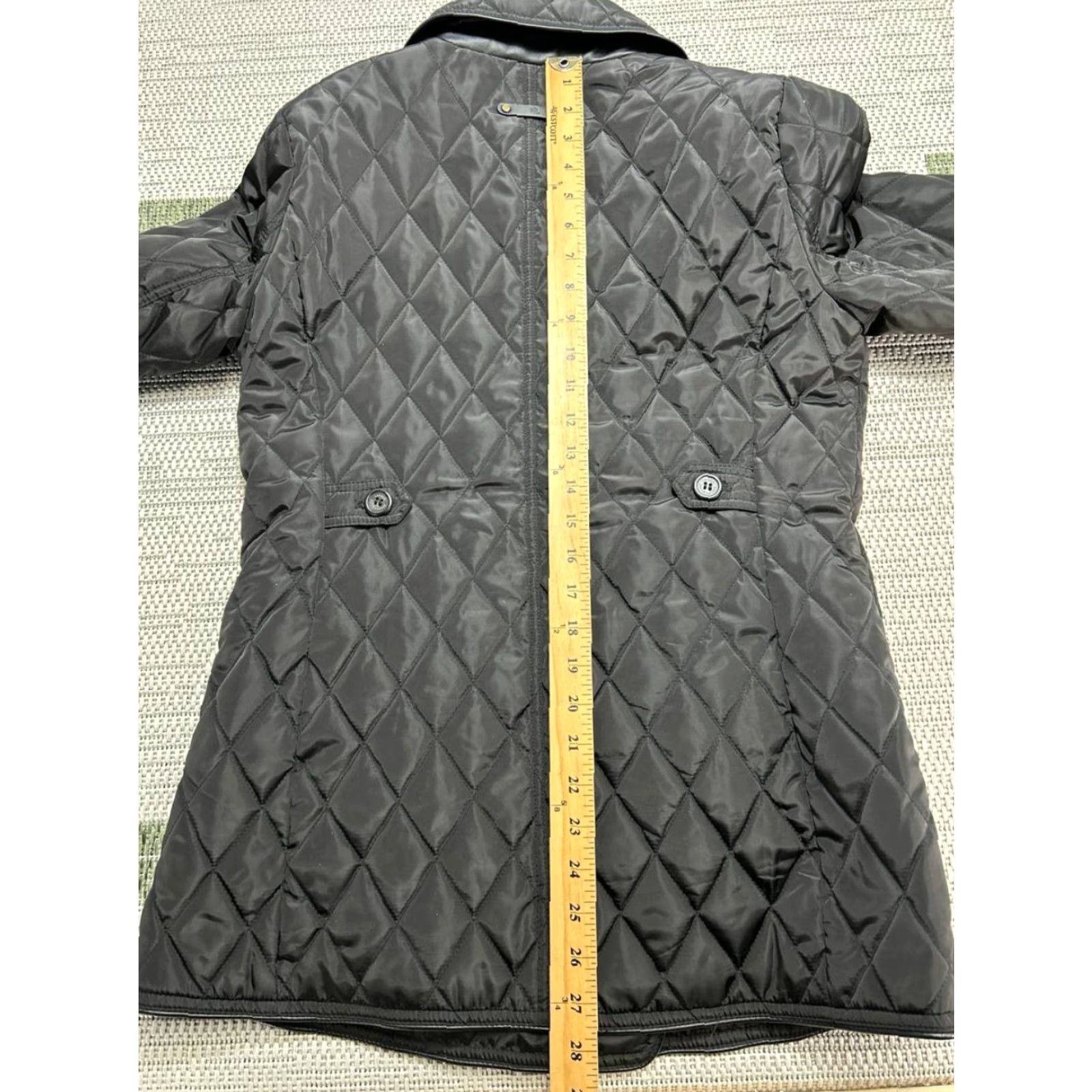 Ralph Lauren Lauren Ralph Lauren Peacoat Womens Small Black Quilted Diamond Double Breasted Coat S Black Womens Pea Coat Size S / US 4 / IT 40 - 4 Thumbnail
