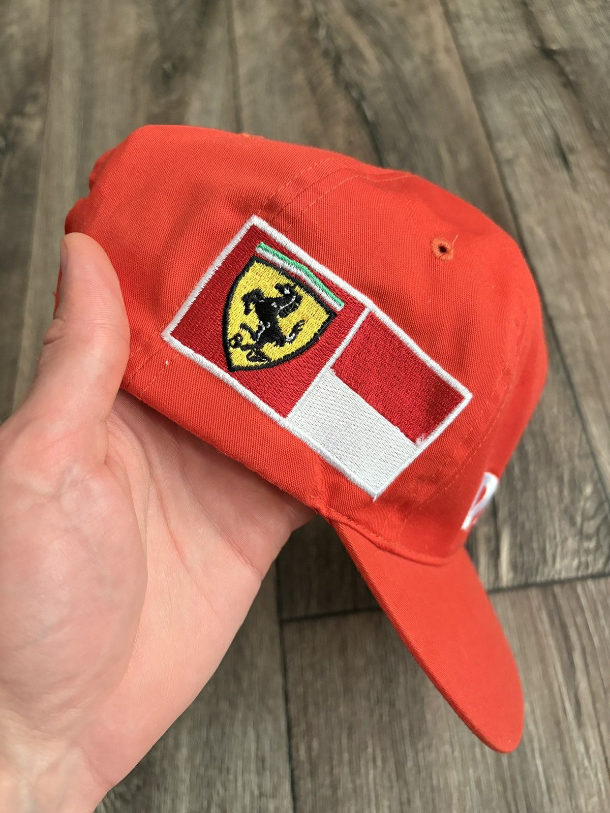 Formula 1 Vintage 90s Michael Schumacher Ferrari Racing Signed Hat Size ONE SIZE - 6 Thumbnail