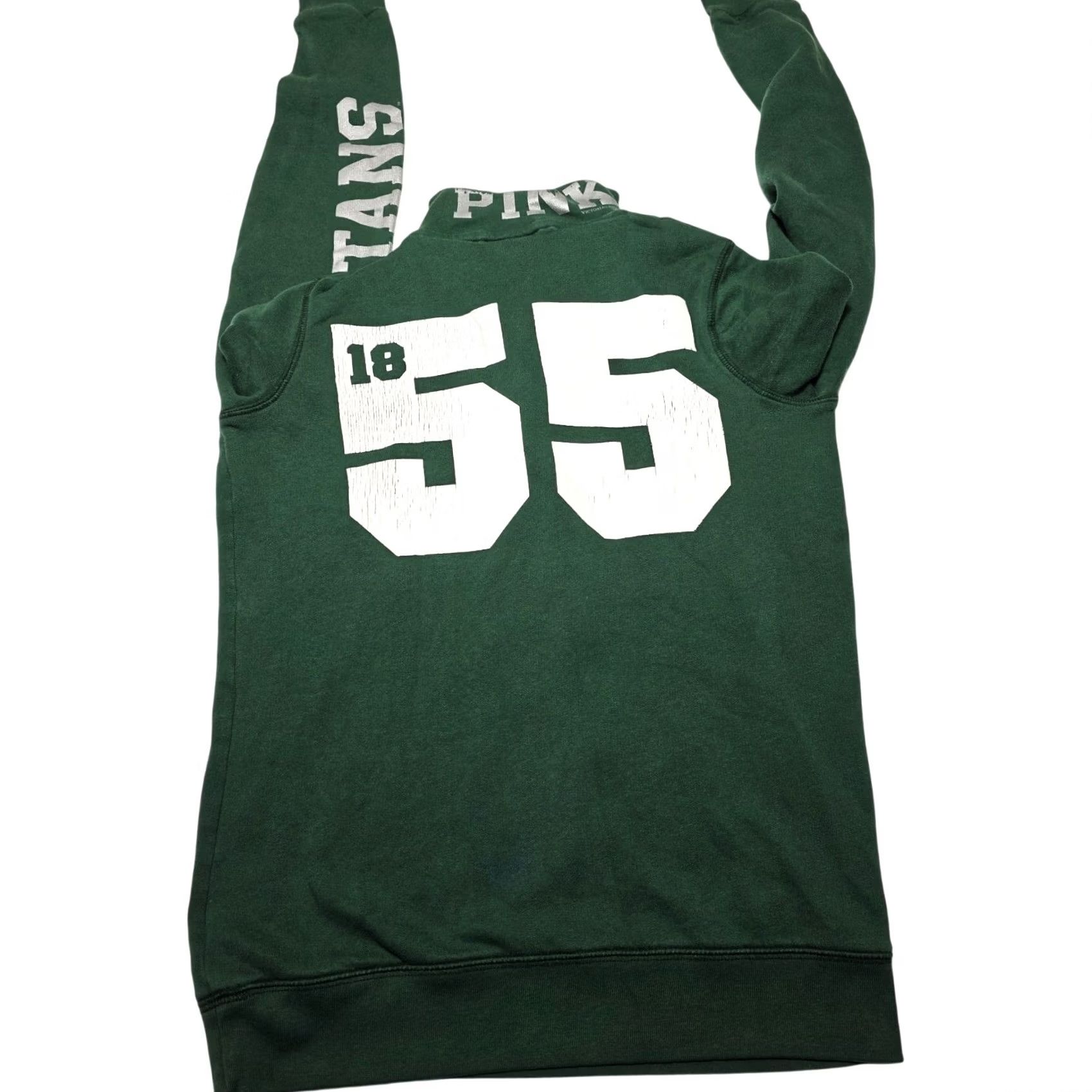 Vintage VINTAGE Victoria Secret Pink Michigan State Spartans 1/2 Zip Sweatshirt Women’s XS Hoodies Regular Size XS Green State Womens Size XS / US 0-2 / IT 36-38 - 2 Thumbnail