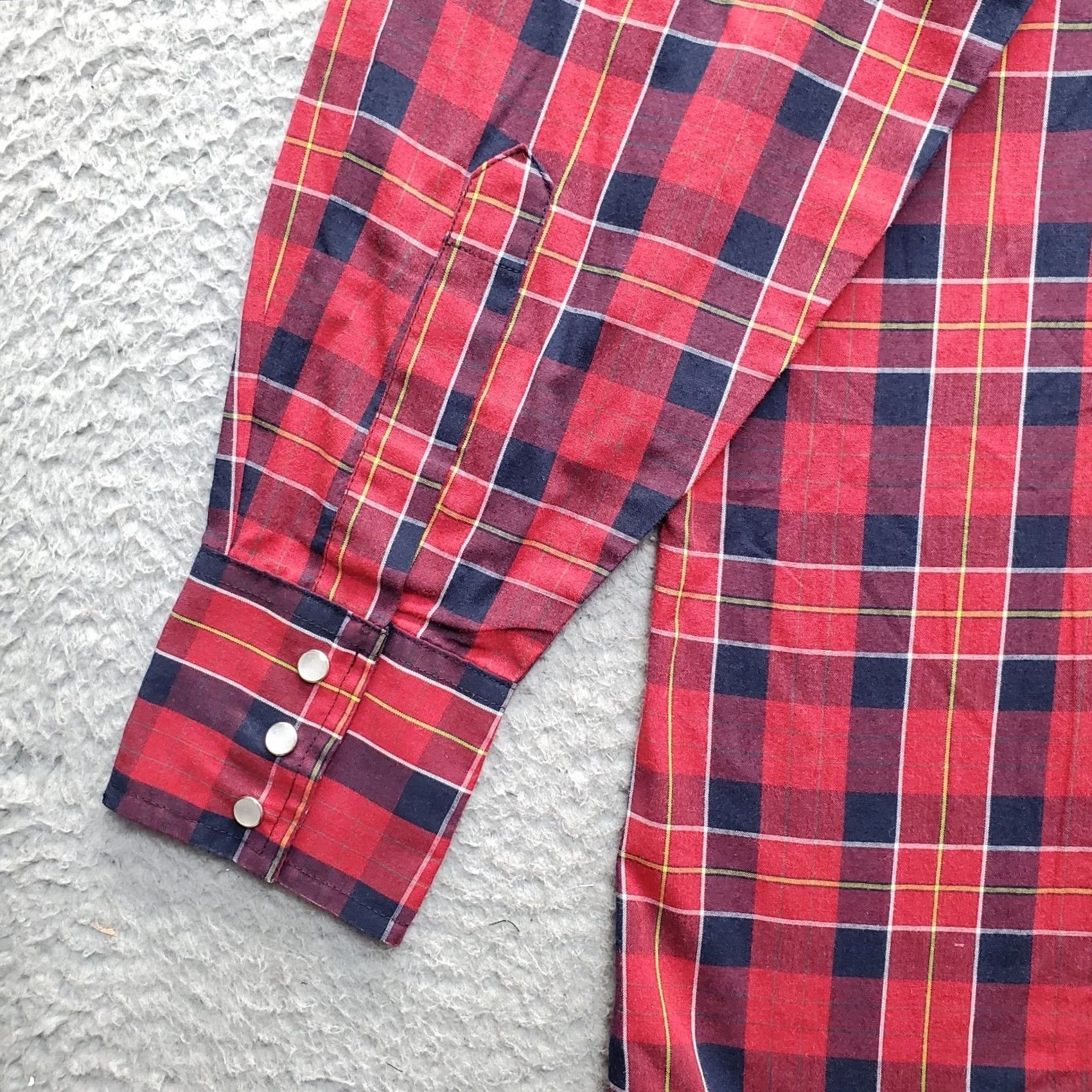 Vintage Ely Cattleman Western Shirt Mens M Multi Plaid Long Sleeve Pearl Snap Front EUC Size US M / EU 48-50 / 2 - 8 Thumbnail
