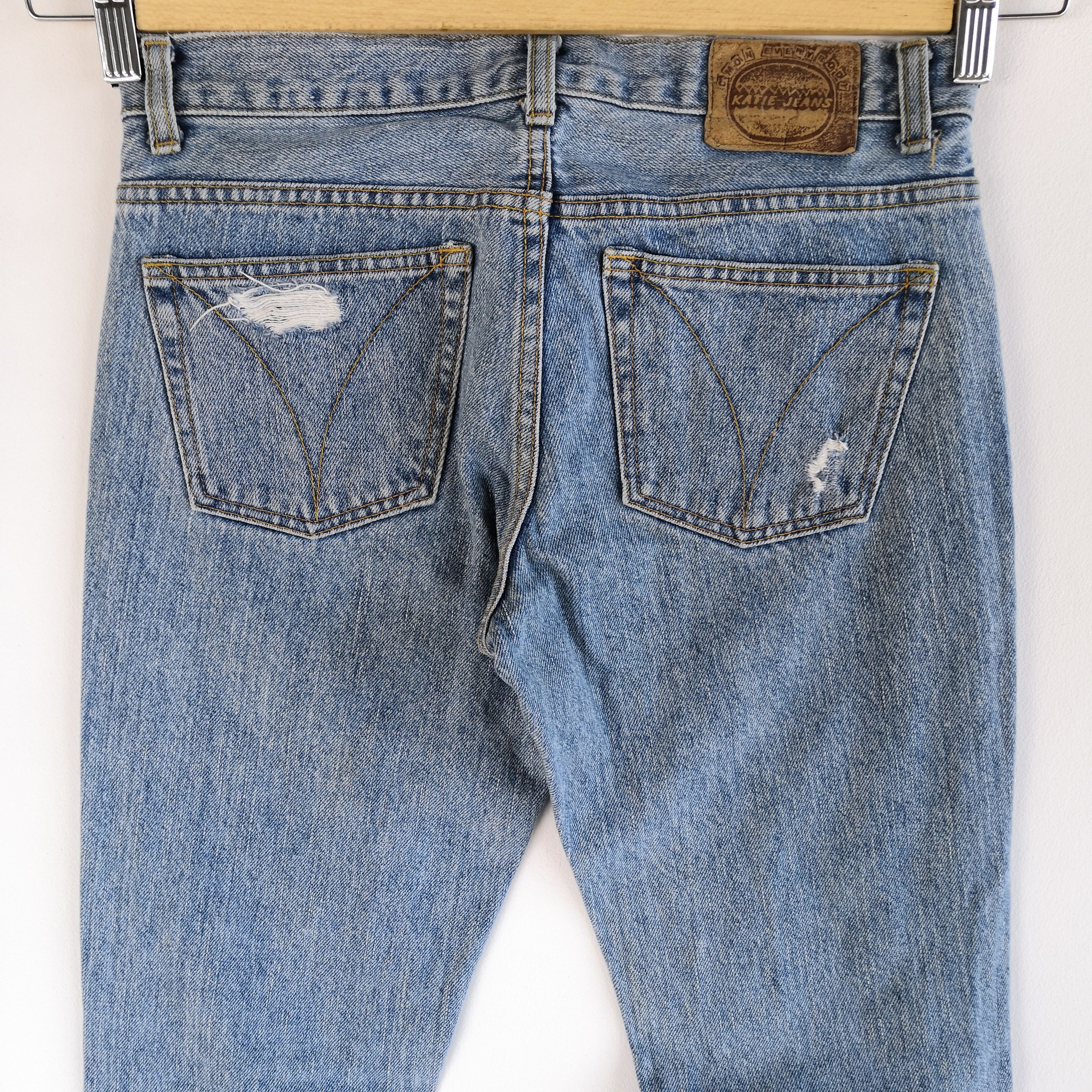 Japanese Brand Distressed Katie Jeans Flared Denim Boot Cut Pants Size 28" / US 6 / IT 42 - 4 Thumbnail