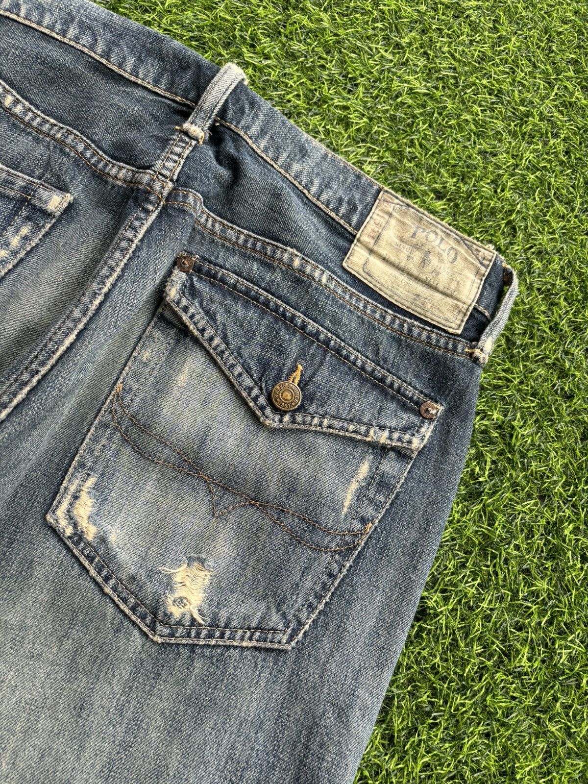 Polo Ralph Lauren Distressed Denim Polo Ralph Lauren Jeans Size US 32 / EU 48 - 10 Thumbnail