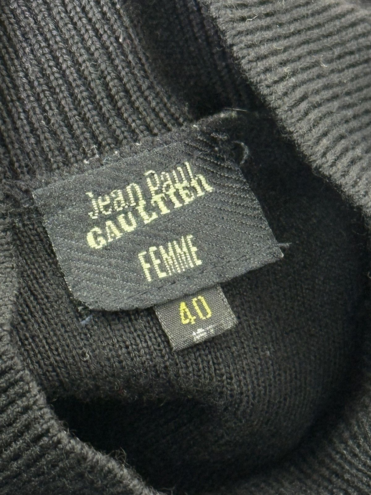 Jean Paul Gaultier Vintage Jean Paul Gaultier Fur Knit Sweater Black Blue 40 Size S / US 4 / IT 40 - 7 Thumbnail