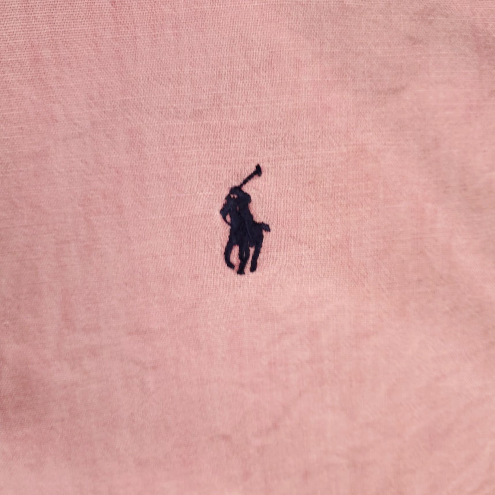 Ralph Lauren Ralph Lauren Shirt Mens XL Red/Pink FiPony Casual Button-Up Short Sleeve, Cotton, 100% Woven, Classic Preppy Logo, Regular Fit, Pink, 90s? Size US XL / EU 56 / 4 - 2 Thumbnail