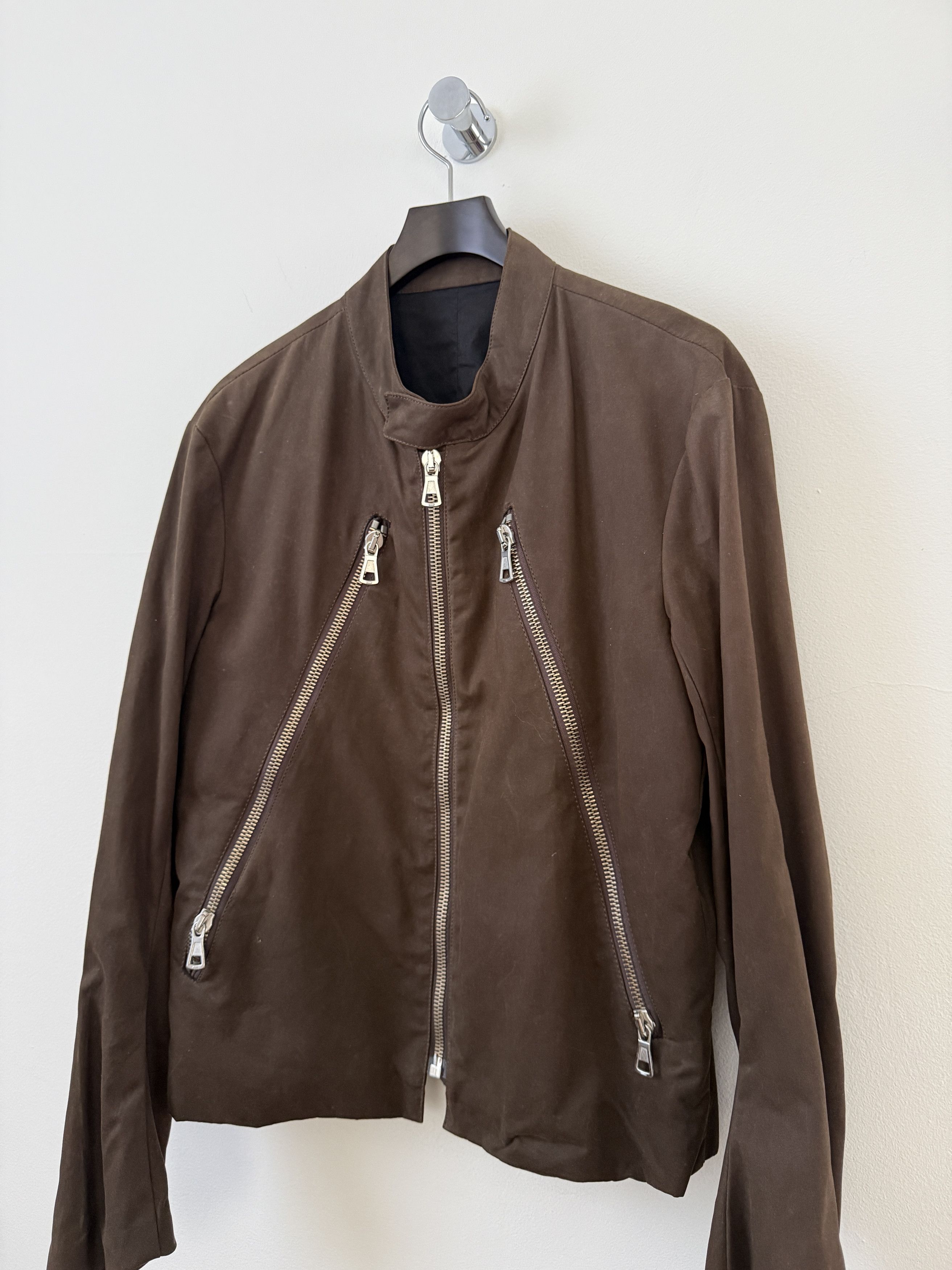 Maison Margiela 2003 Waxed 5 Zip Moto Jacket Size US M / EU 48-50 / 2 - 5 Thumbnail