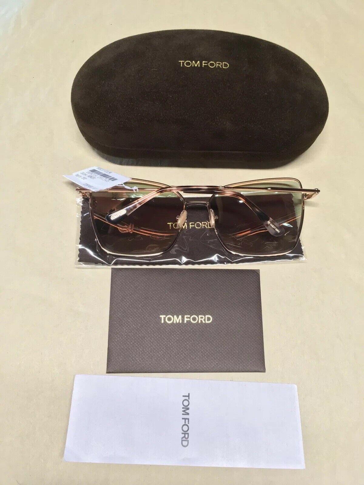 Tom Ford Tom Ford FT0738 28Z Rose Gold 61mm Square Sunglasses Size ONE SIZE - 6 Thumbnail