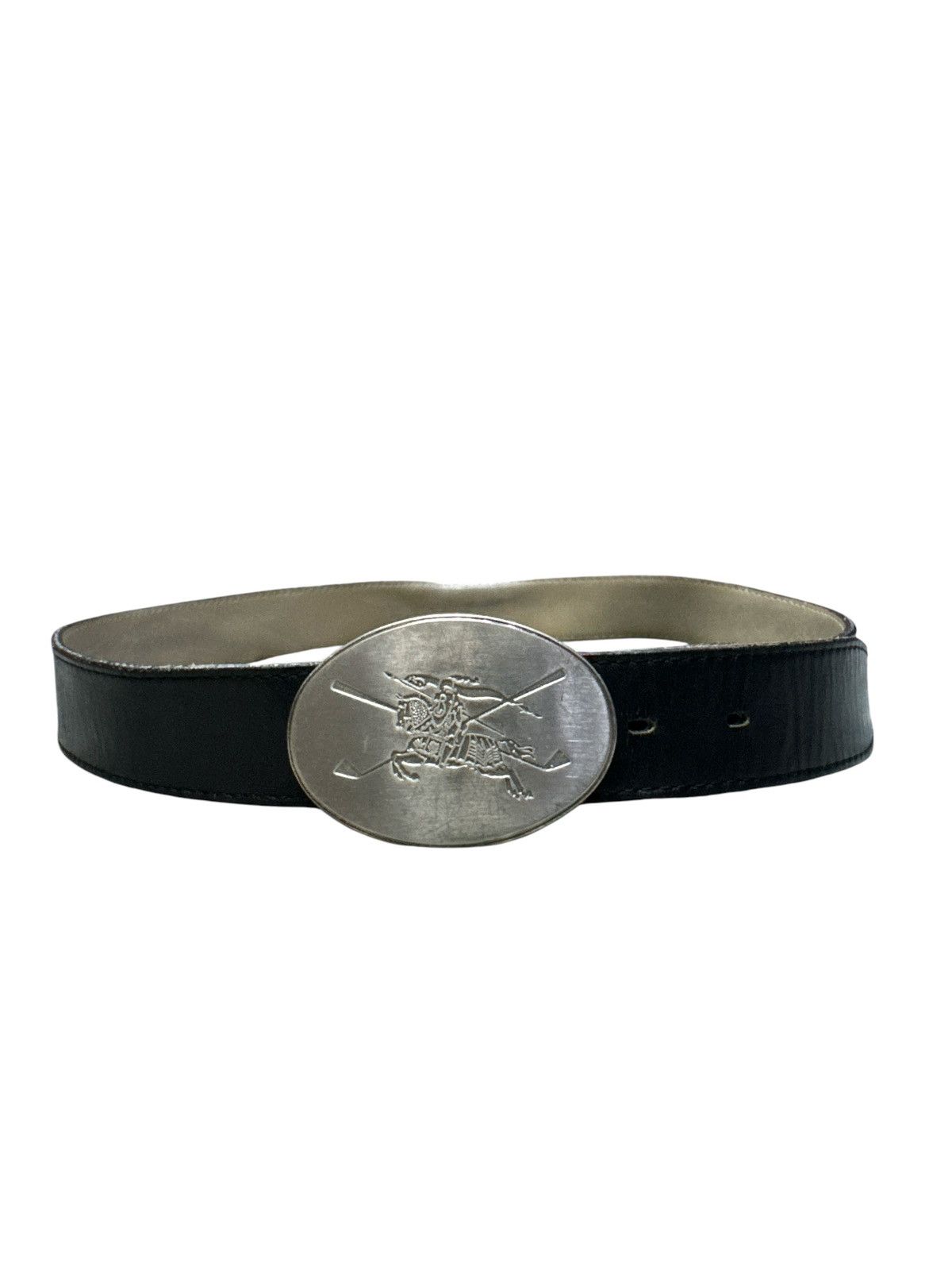 Burberry BURBERRY GOLF BIG BUCKLE LEATHER BELT Size 34 - 1 Thumbnail