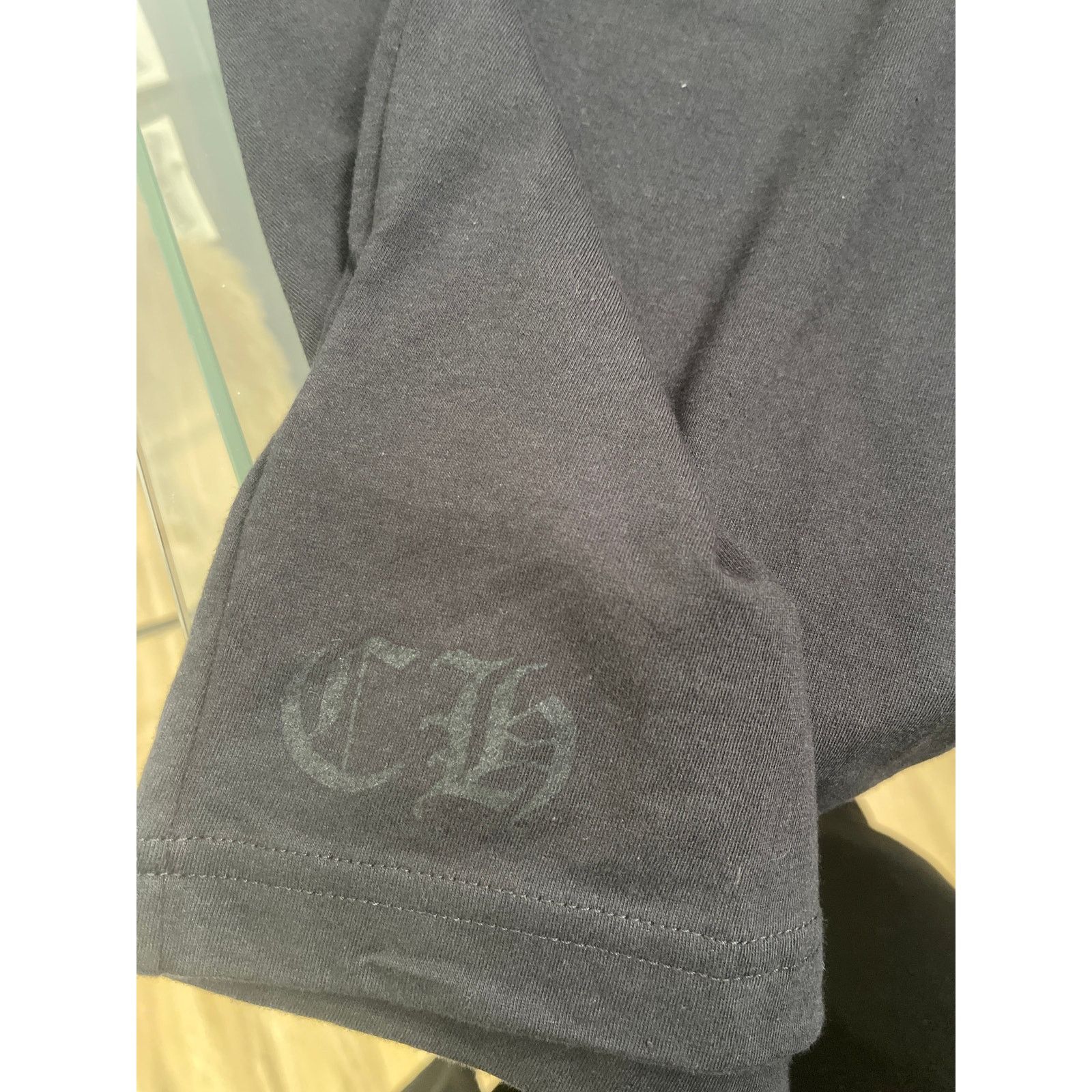 Chrome Hearts Chrome Hearts Blue Neck Logo Black S/S T-Shirt - Size Medium Size US M / EU 48-50 / 2 - 6 Thumbnail