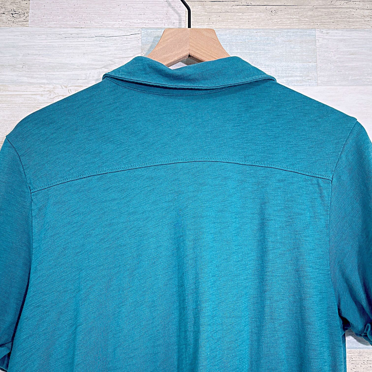 Soft Surroundings Soft Surroundings Filipa Shirt Dress Teal Blue Womens Large Size L / US 10 / IT 46 - 5 Thumbnail