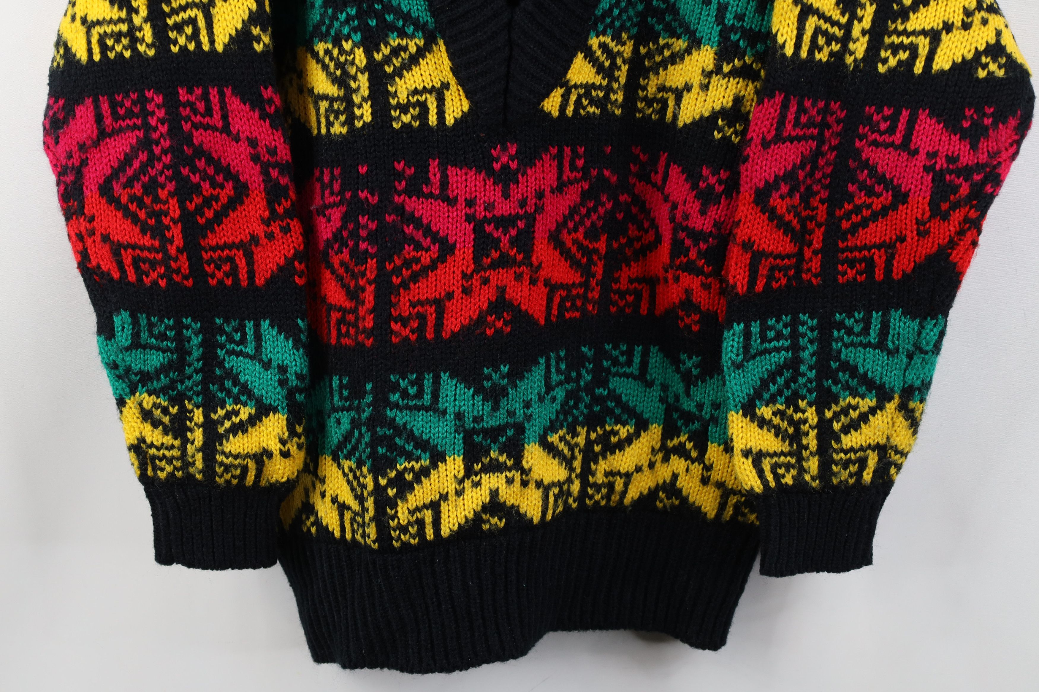 Vintage Vintage 80s 90s Streetwear Fair Isle Chunky Knit Sweater Size M / US 6-8 / IT 42-44 - 3 Thumbnail