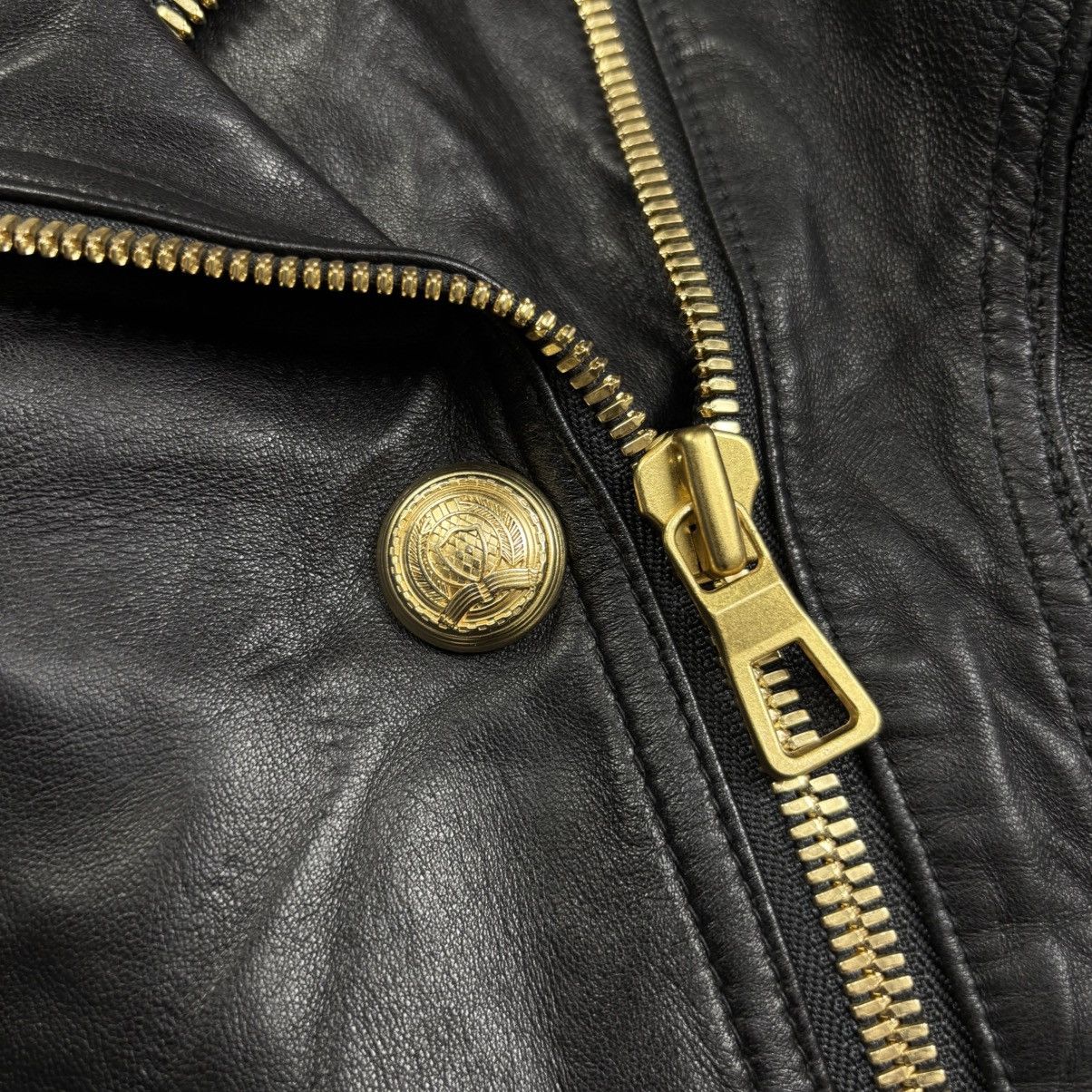 Balmain Archive Balmain by Decarnin x H&M - Leather Jacket Size XS / US 0-2 / IT 36-38 - 12 Thumbnail