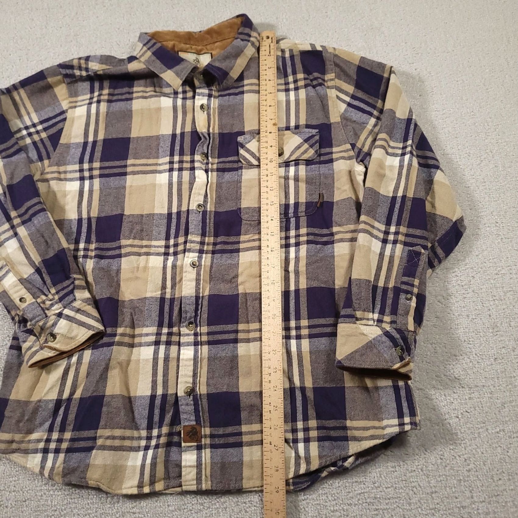 Vintage VINTAGE Legendary Whitetails Flannel Shirt Mens XL Beige Plaid Western Shirt Button-Up Collared Long Sleeve Size US XL / EU 56 / 4 - 5 Thumbnail