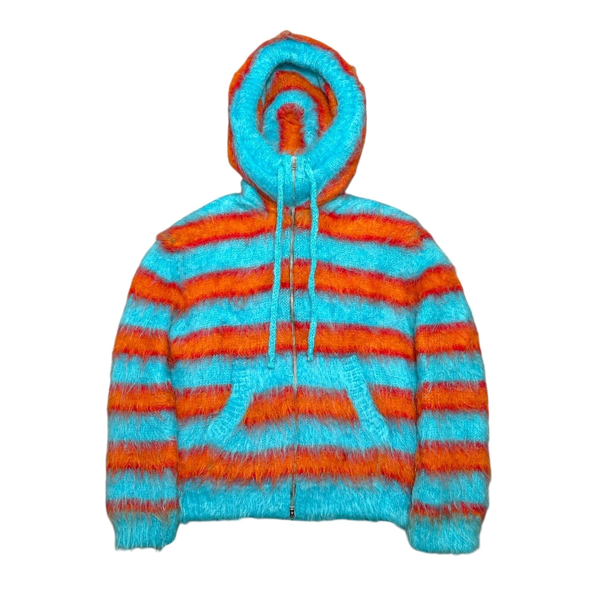 Marni Fuzzy Wuzzy Mohair zip-up hoodie | Grailed
