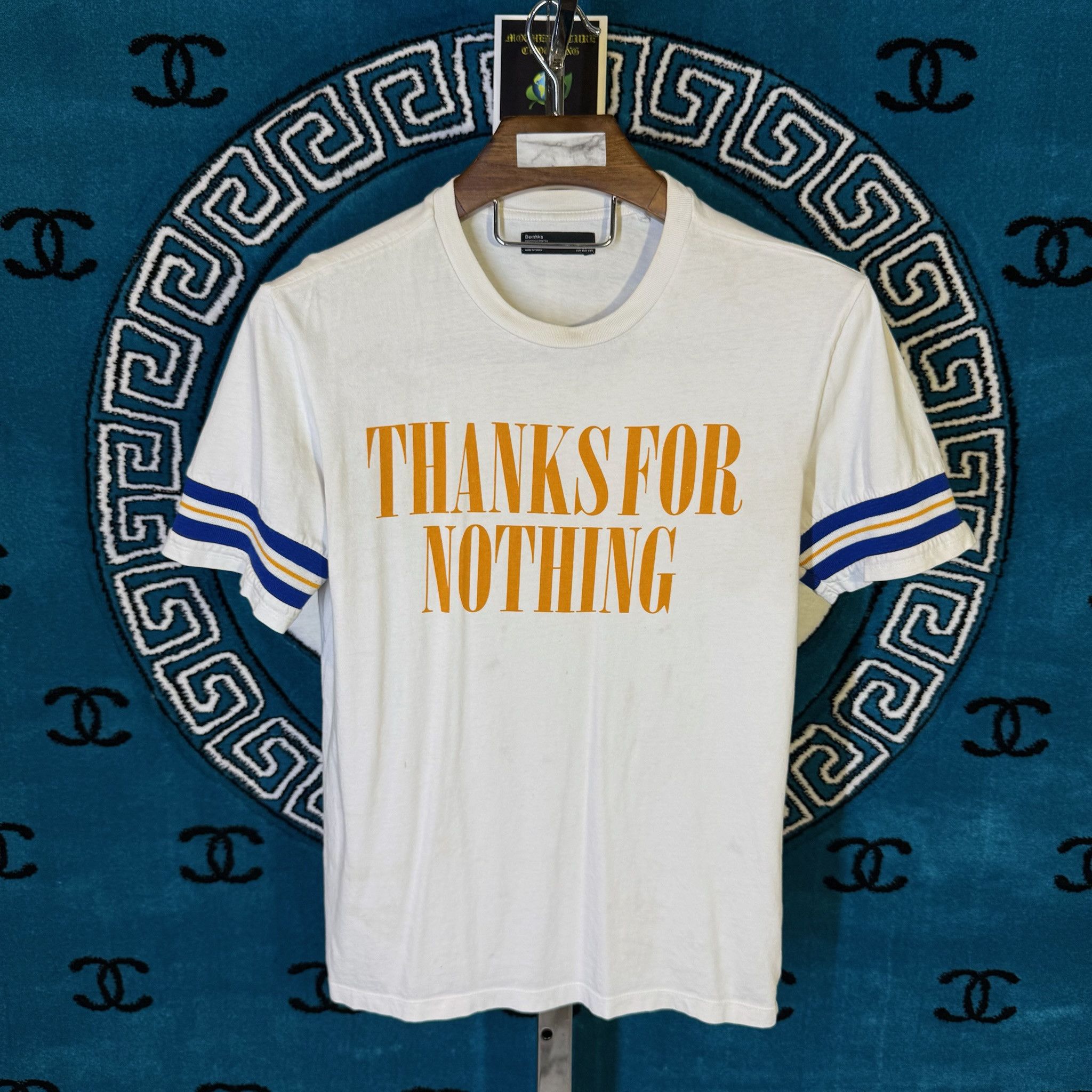 Bershka THANKS FOR NOTHING VARSITY T SHIRT Size US M / EU 48-50 / 2 - 1 Preview
