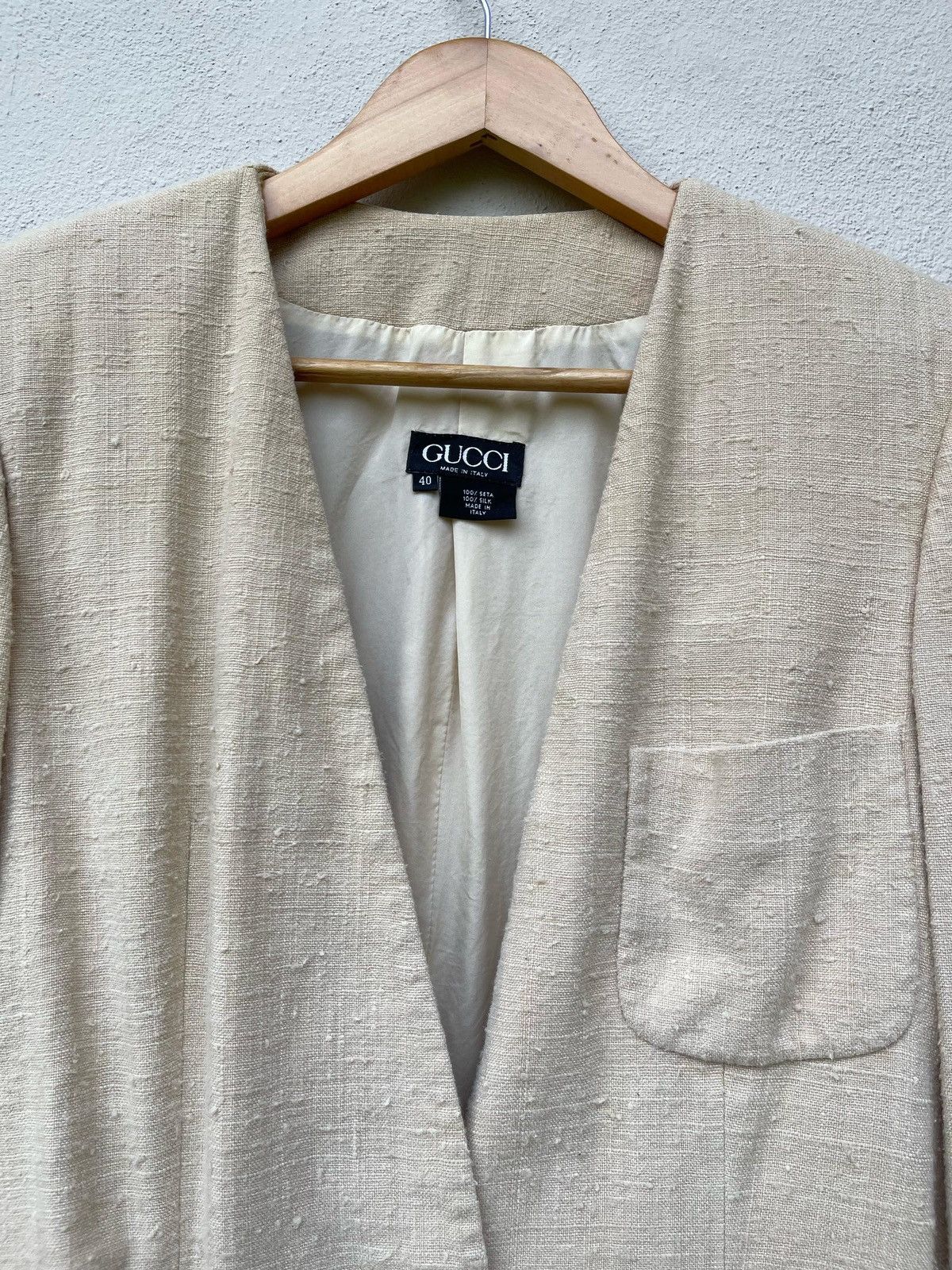 Gucci × Vintage Vintage Gucci Silk Coat Jacket Size S / US 4 / IT 40 - 4 Thumbnail