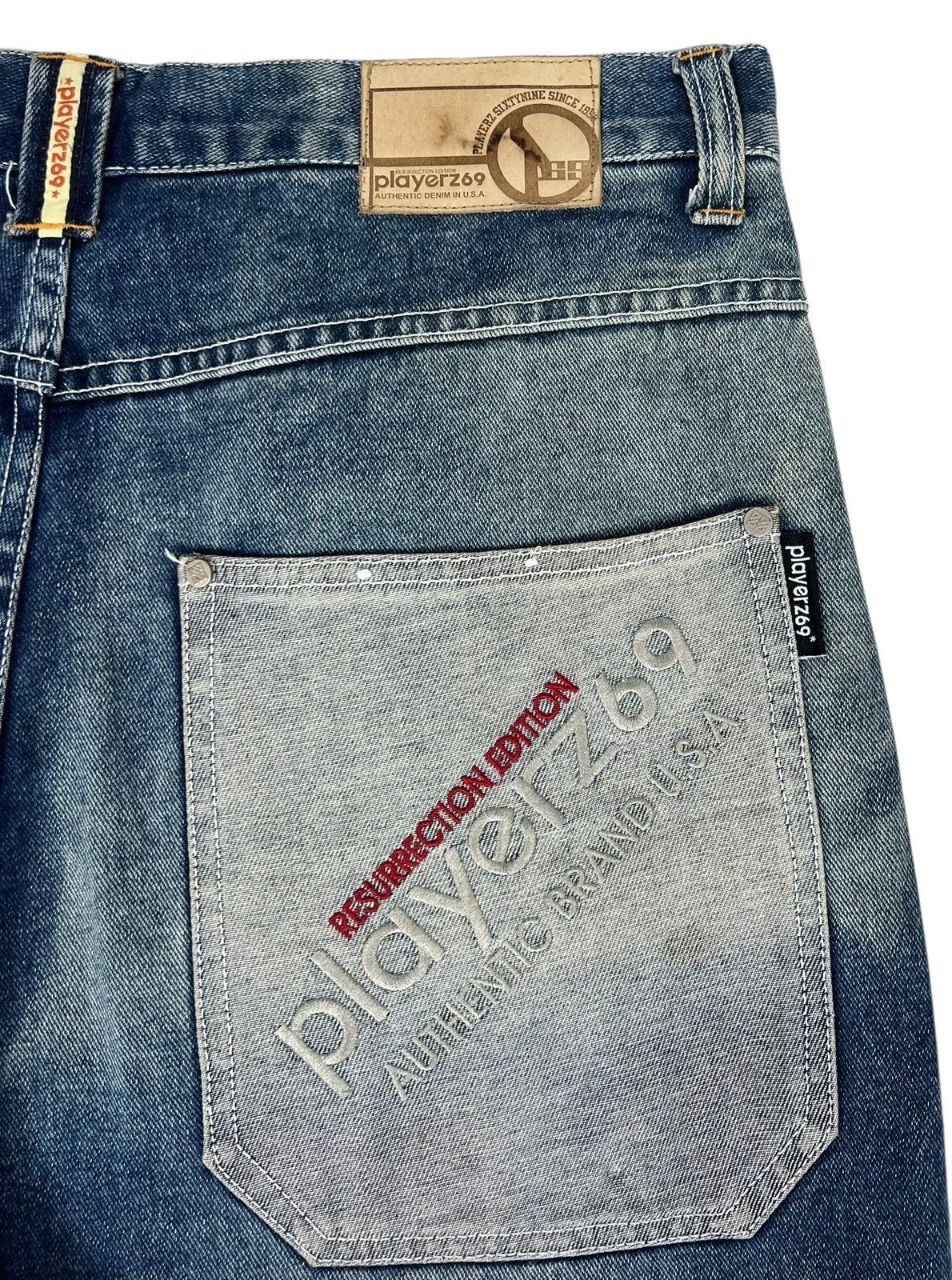 JNCO 2000s Hip Hop Playerz69 Distressed Baggy Jeans Size US 38 / EU 54 - 6 Thumbnail