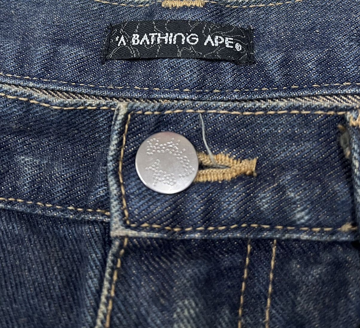 Bape A BATHING APE Made in Japan Selvedge Denim Size US 33 - 12 Thumbnail