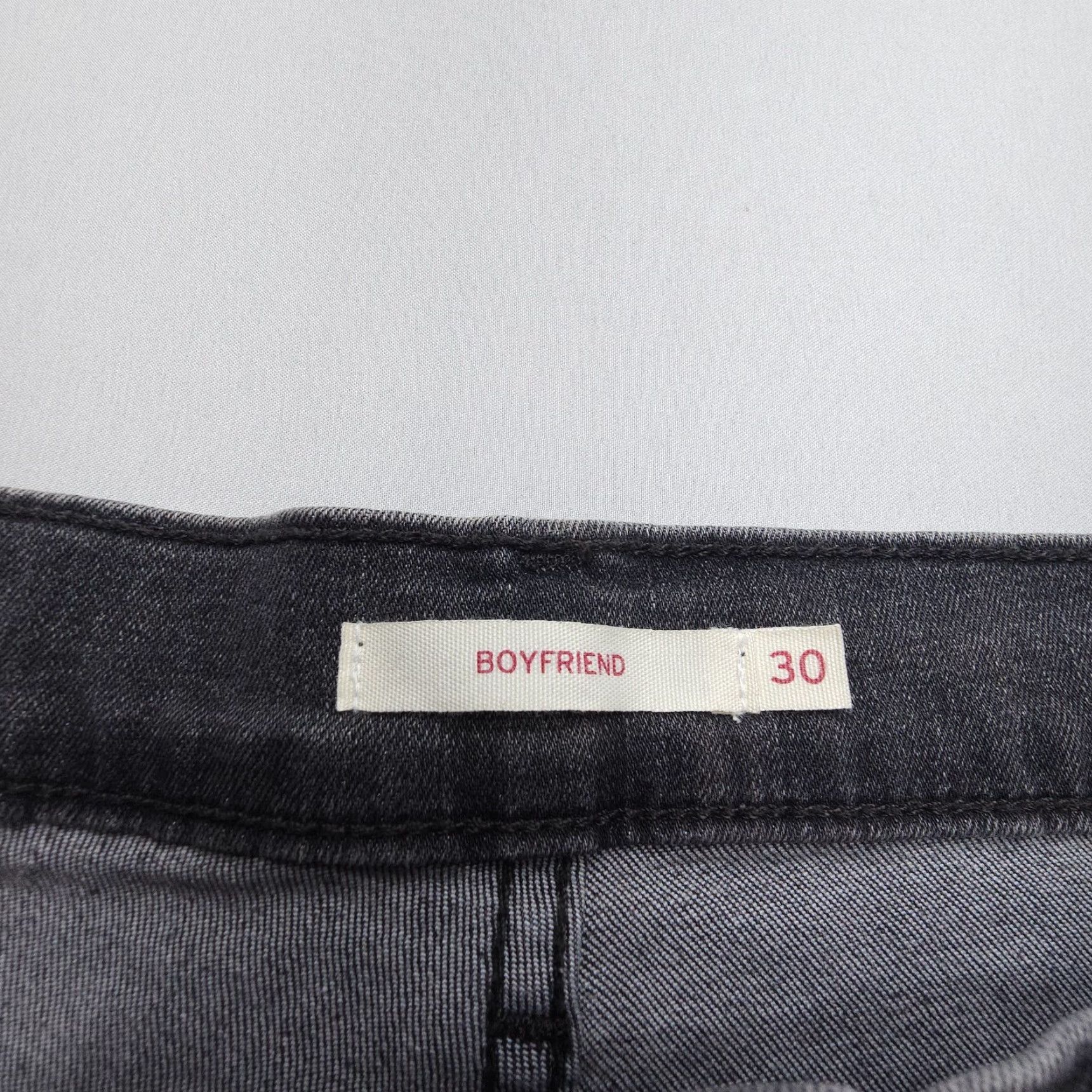 Levi's Levi's Jeans Boyfriend Size 30 Gray Denim Stretch 27" Inseam Mid Rise Regular Fit Women 5-Pocket Design Vintage: No Theme: 90s Size 30" / US 8 / IT 44 - 3 Thumbnail
