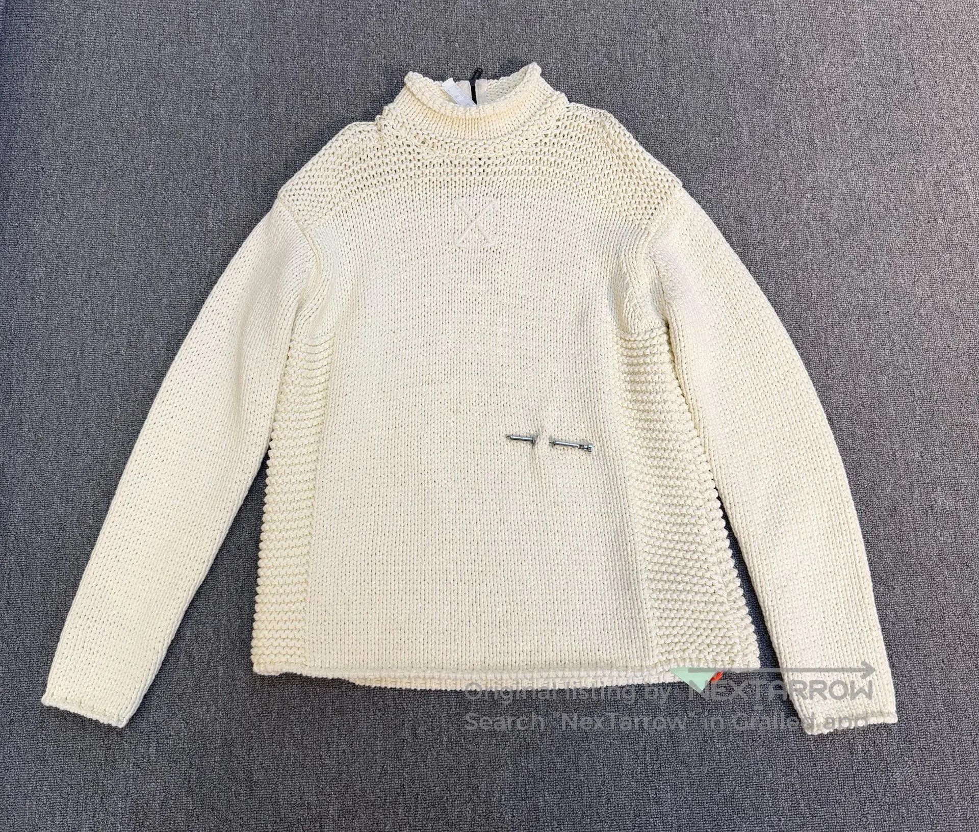 Off-White OFF-WHITE Drop Shoulder Knit Sweater. Size US M / EU 48-50 / 2 - 1 Thumbnail