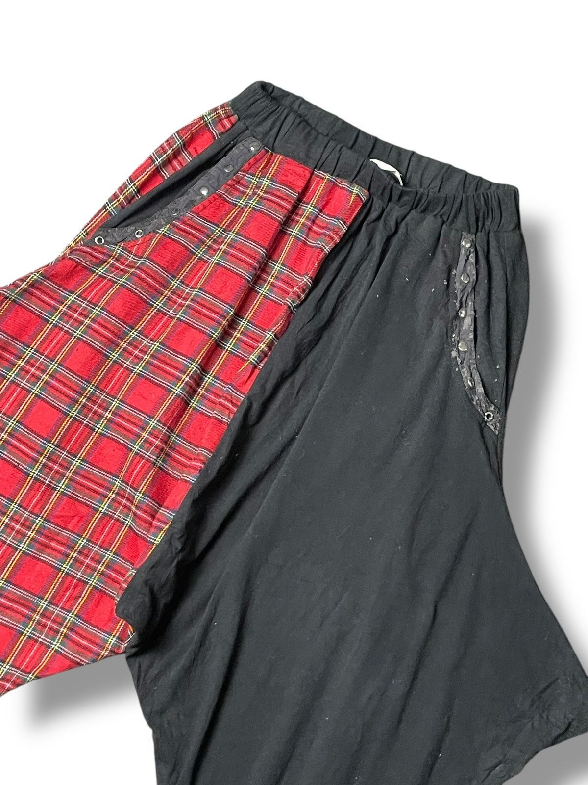 Japanese Brand ACDC RAG Tartan & Solid Sarrouel Pants (91) Size US 26 / EU 42 - 3 Thumbnail