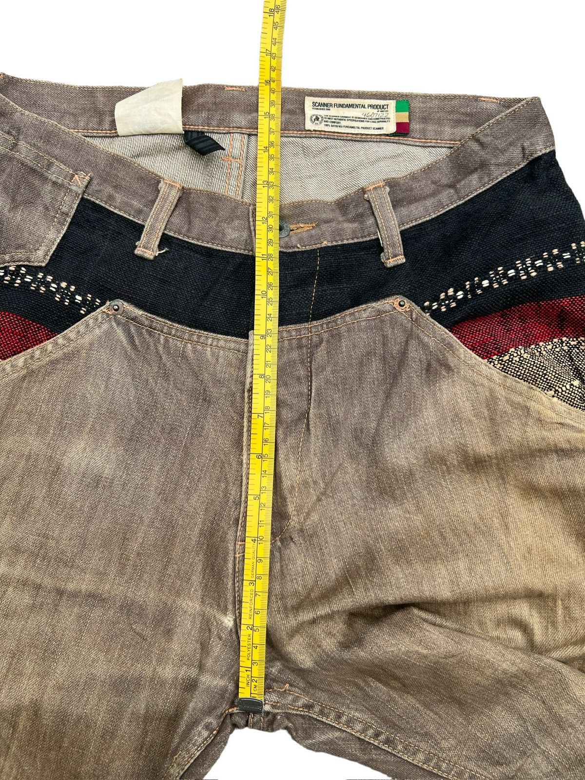 Vintage Scanner Japan Distressed Patchwork Brown Pants 33x30