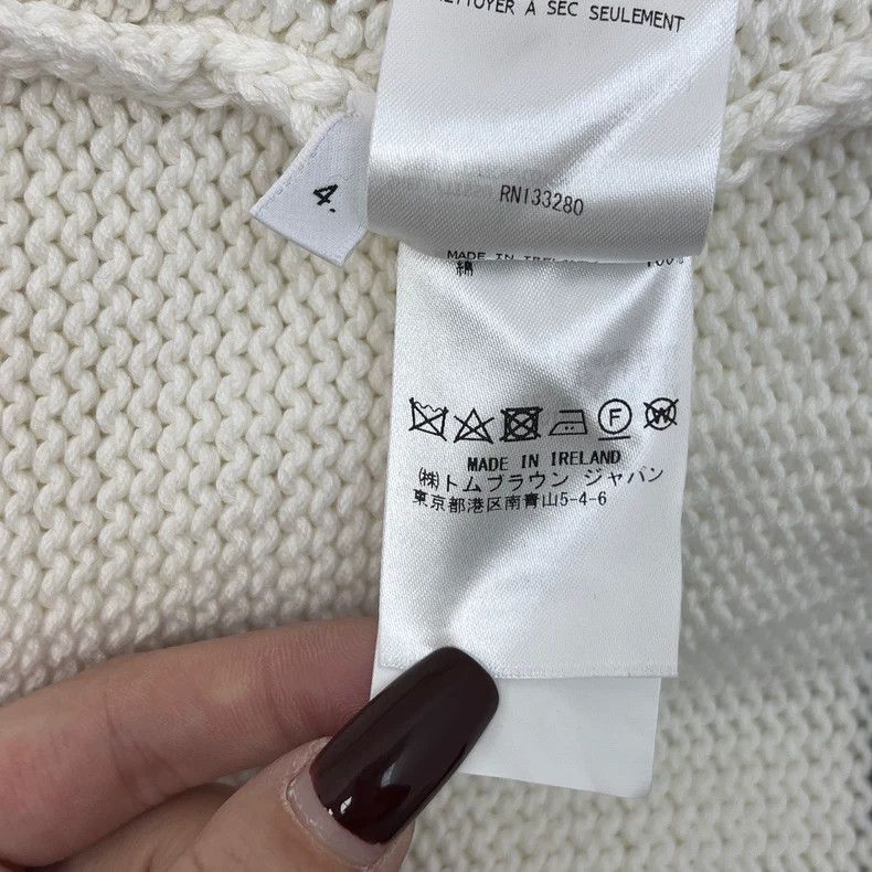 Thom Browne Thom Browne Size 4White Stripe 4-button Knit Cardigan 2501- Size US XL / EU 56 / 4 - 6 Thumbnail